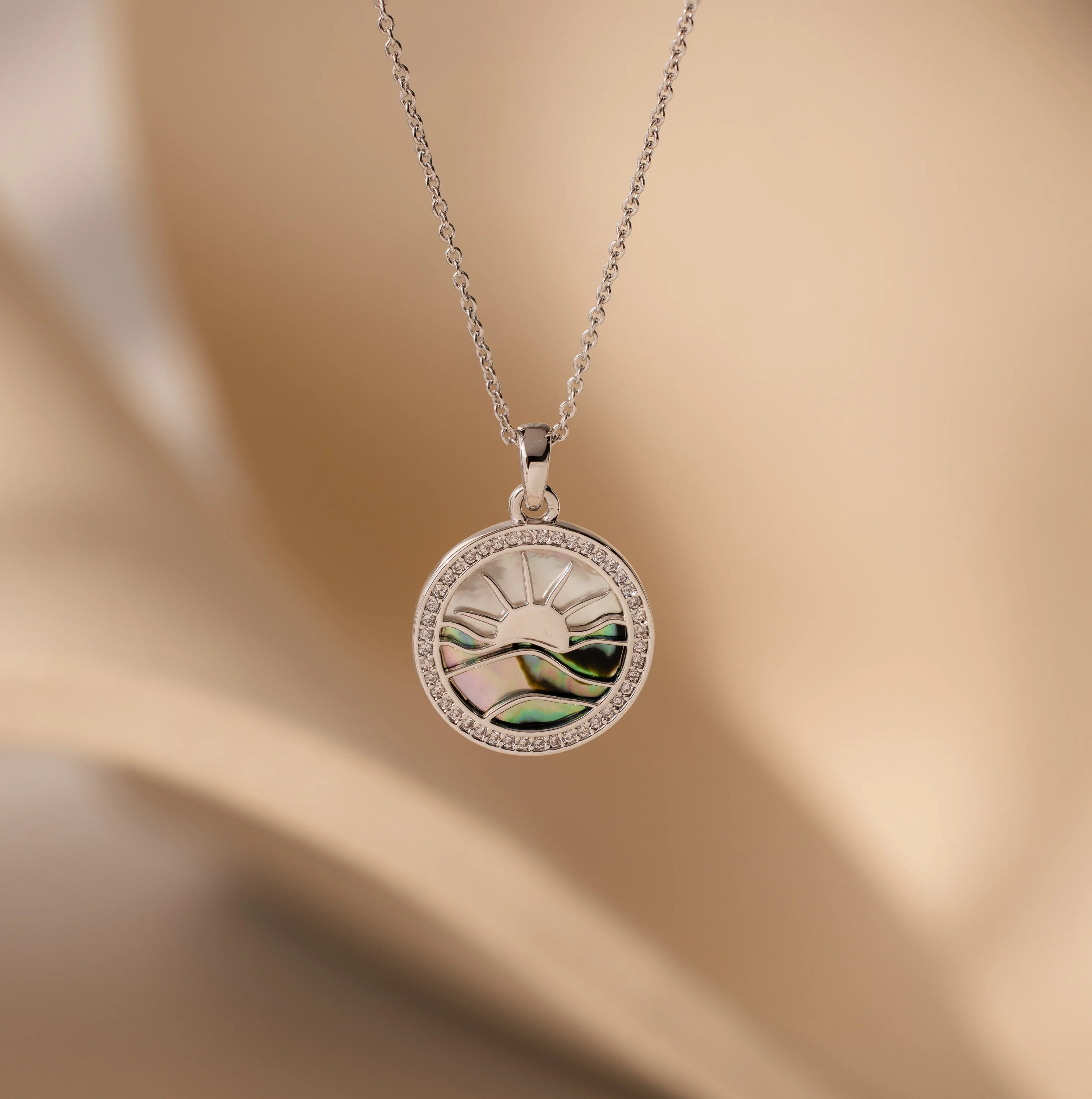 Abalone Sunrise Pendant Necklace - Image 7
