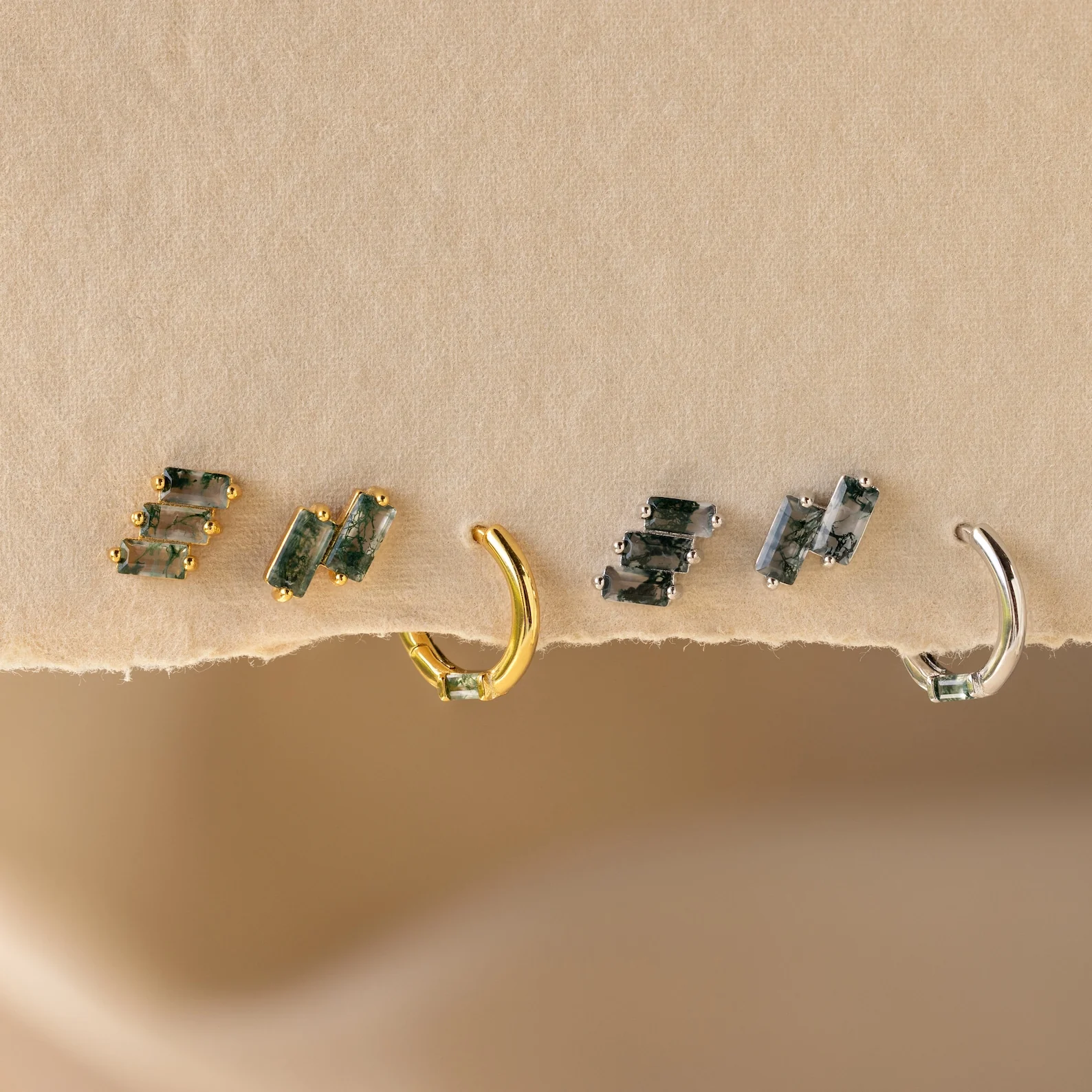 Agate Cartilage Earrings Set - Image 3