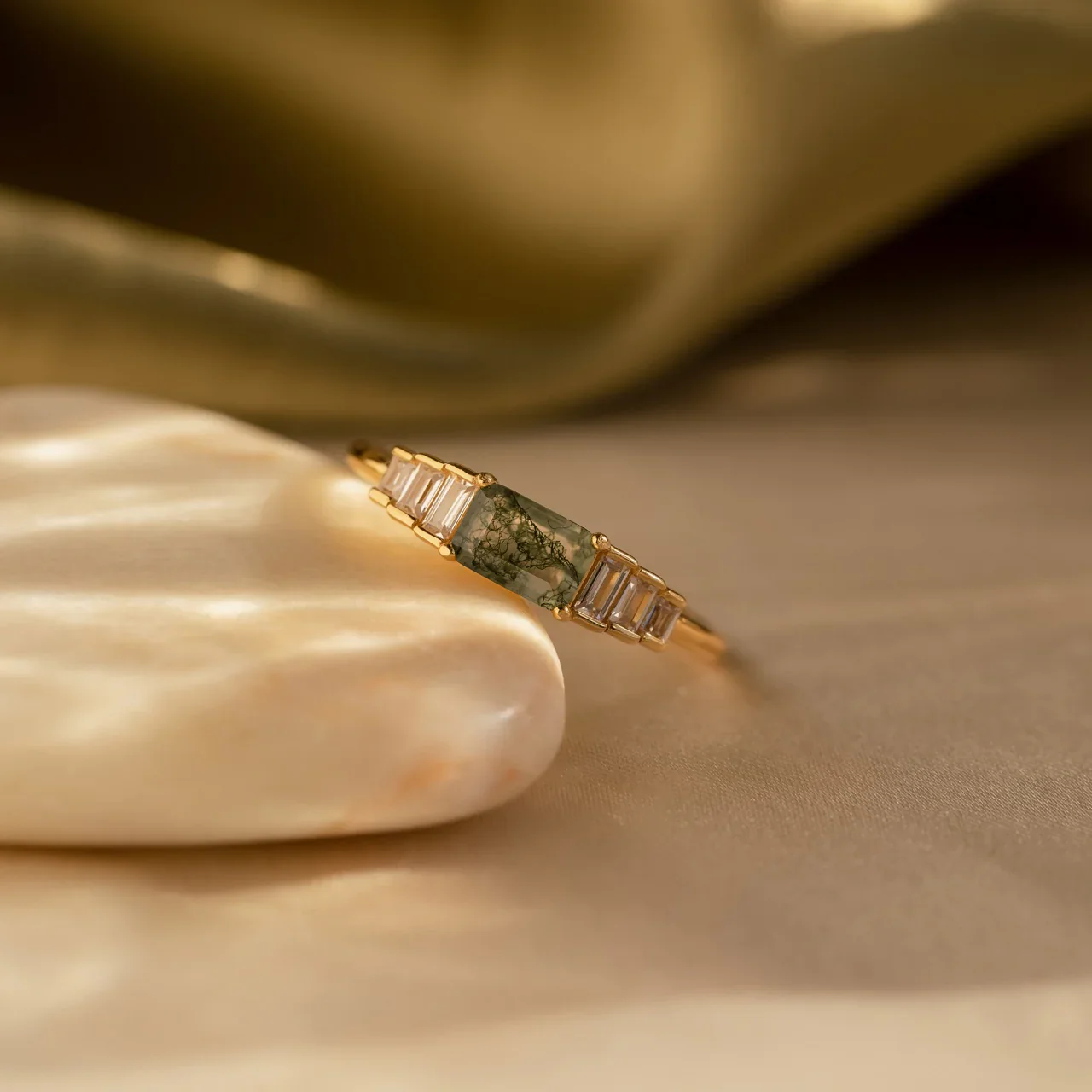 Agate Diamond Rings Set - Image 2