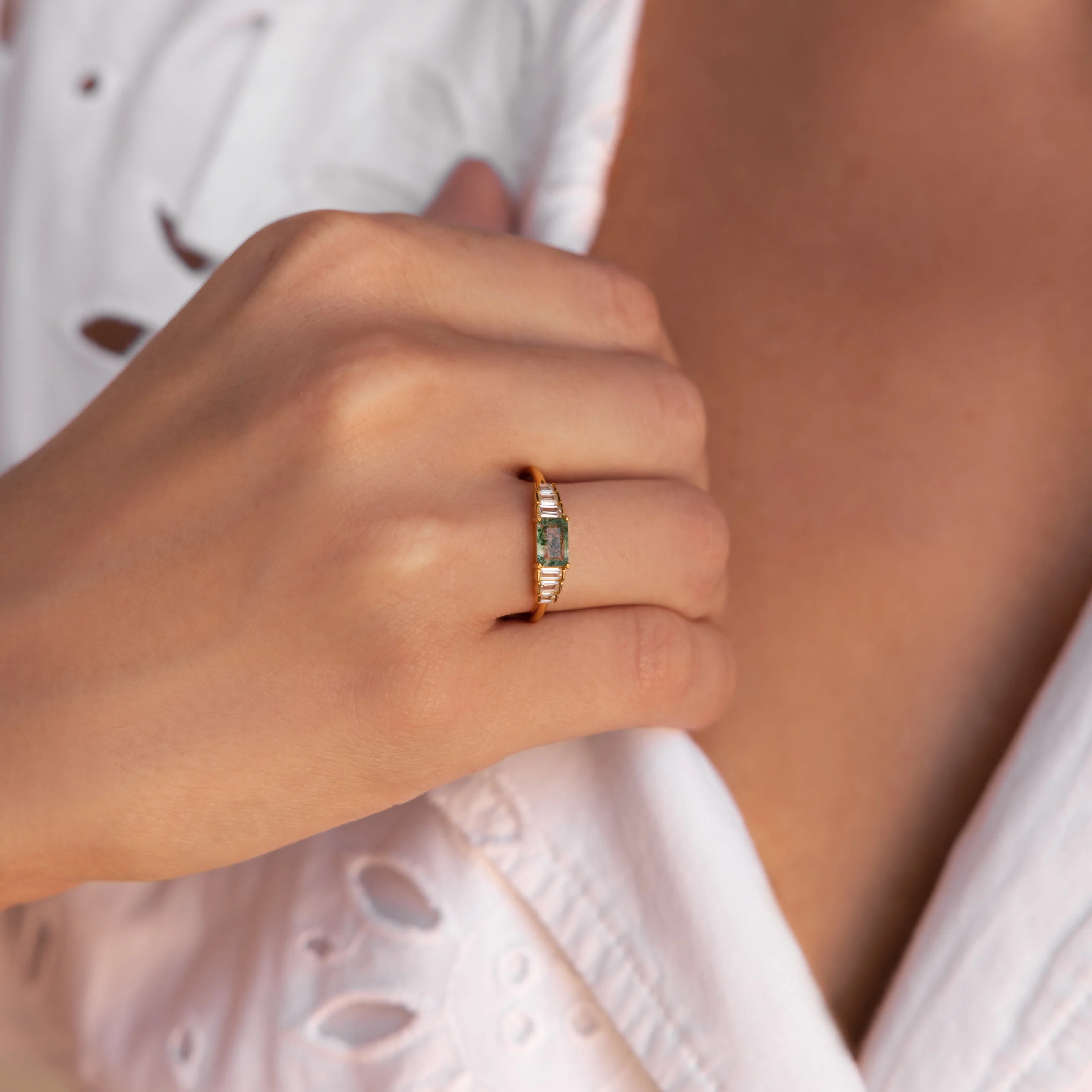 Agate Diamond Rings Set - Image 6