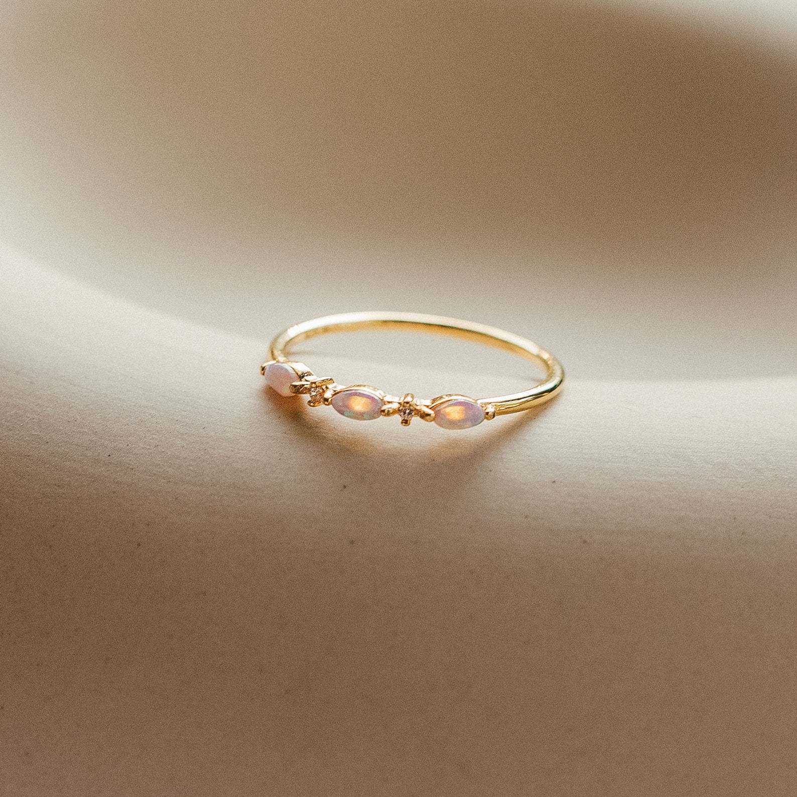 Alessia Trio Opal Ring - Image 3