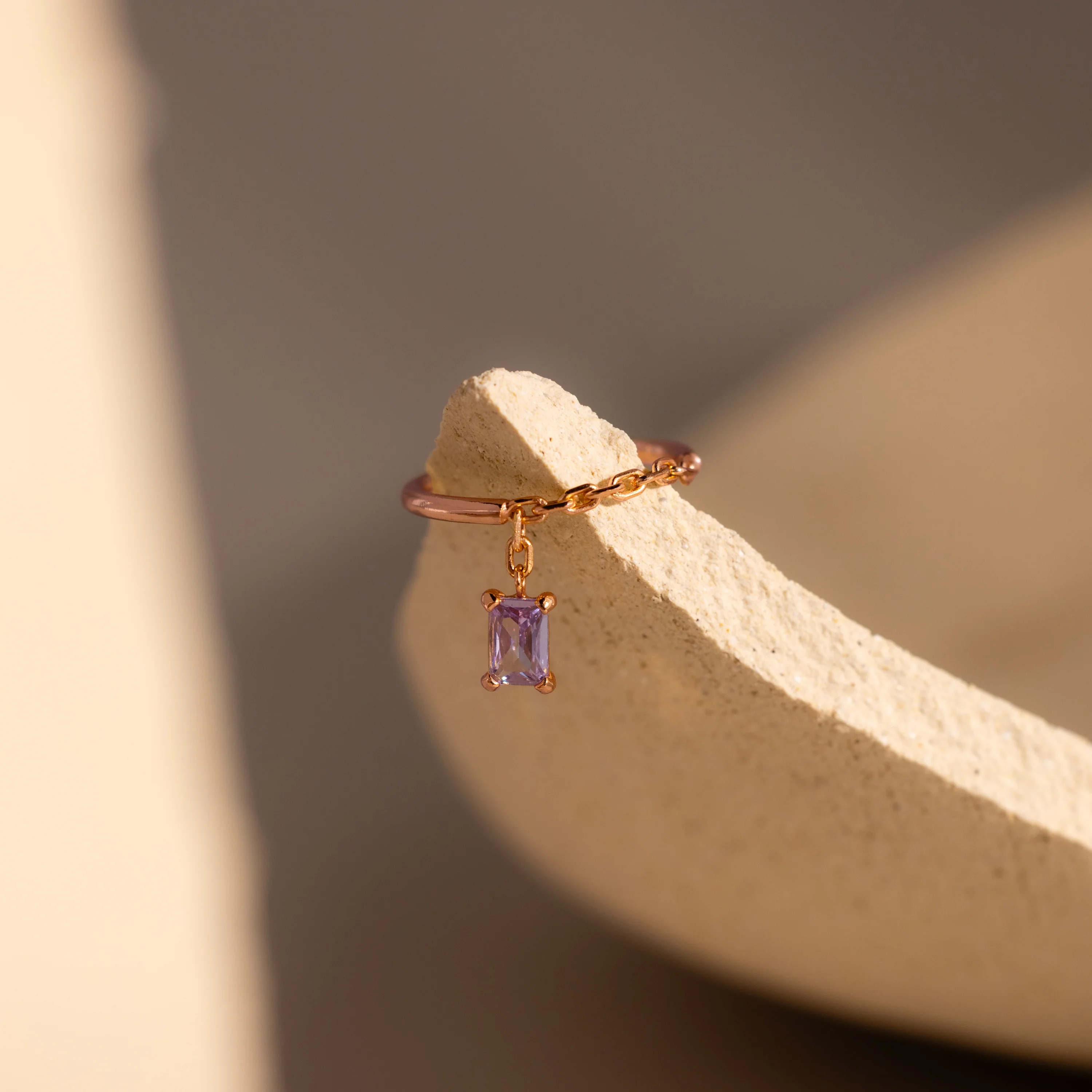 Alexandrite Drop Chain Ring - Image 5