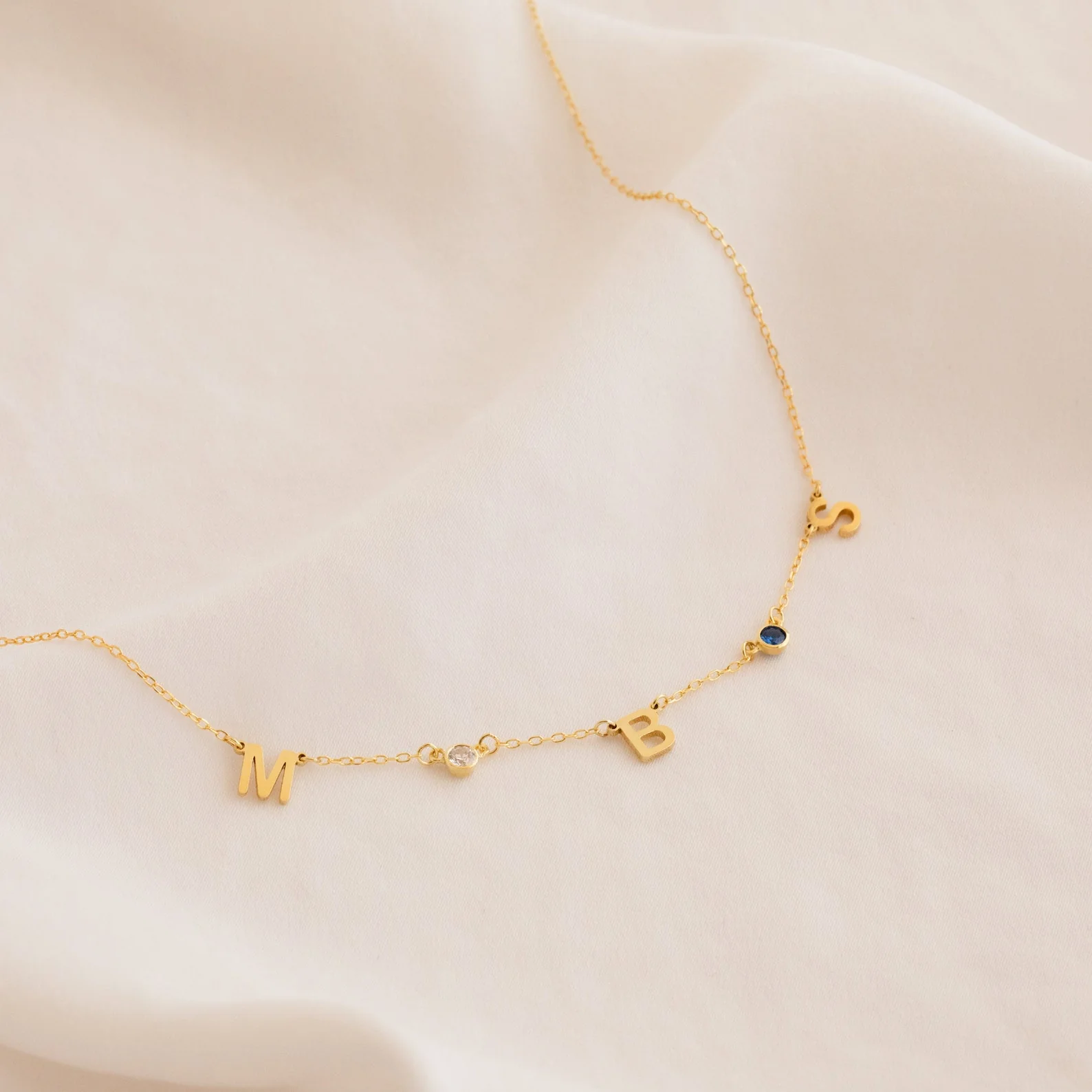Alice Letter Birthstone Necklace - Image 3