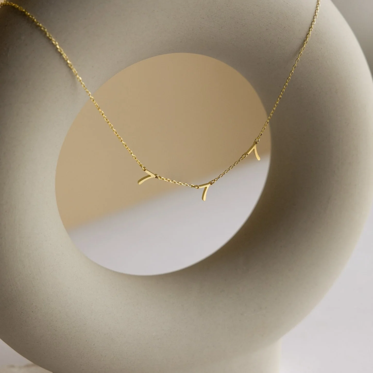 Alice Spaced Number Necklace - Image 2