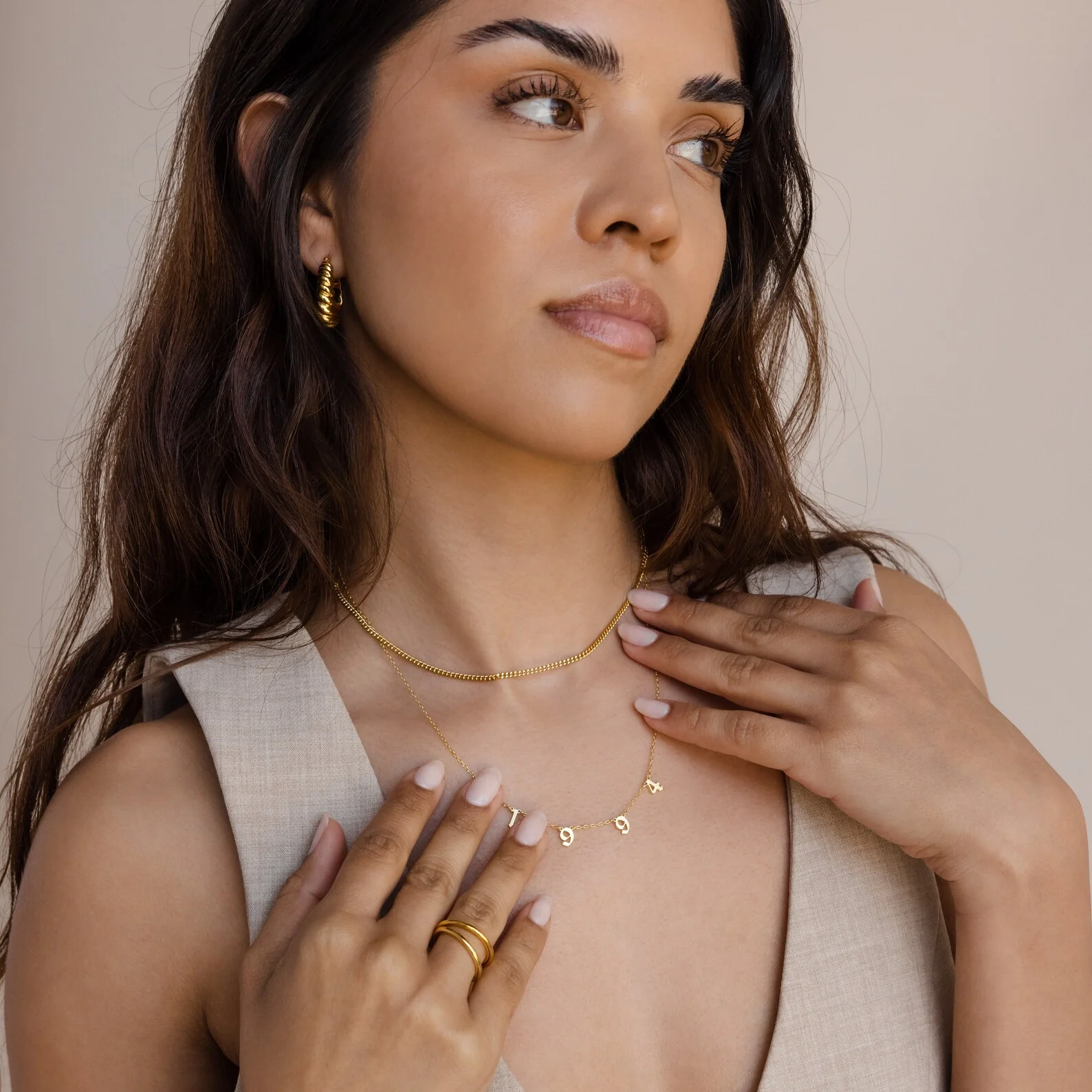 Alice Spaced Number Necklace - Image 6