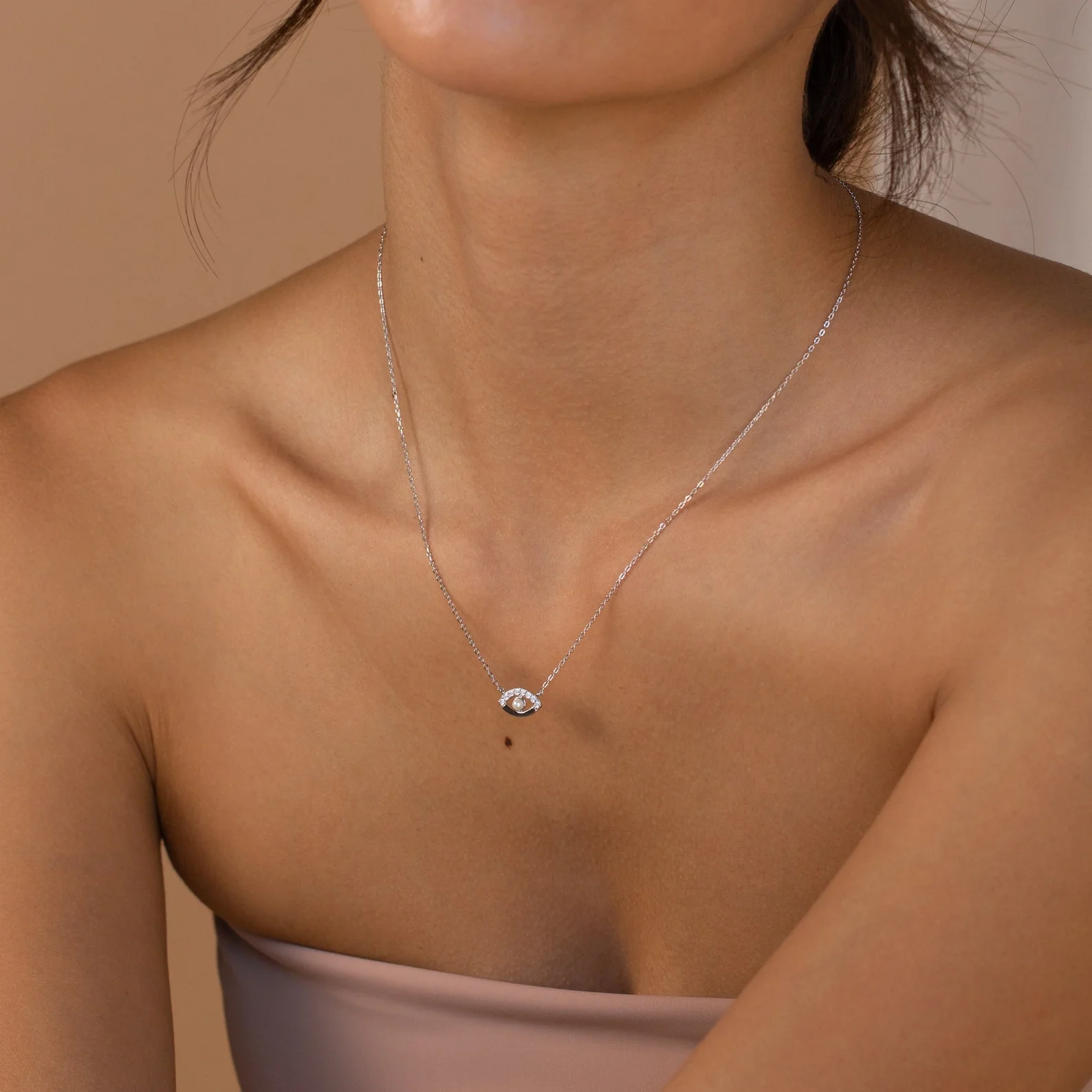 Amaryllis Pave Evil Eye Necklace - Image 8