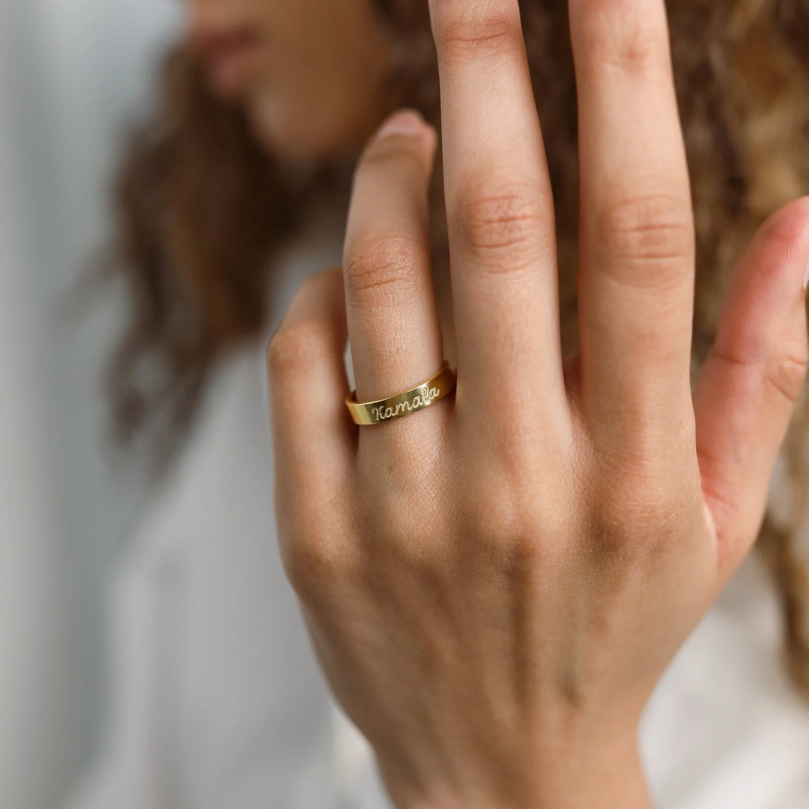 Ann Engraved Name Ring - Image 3