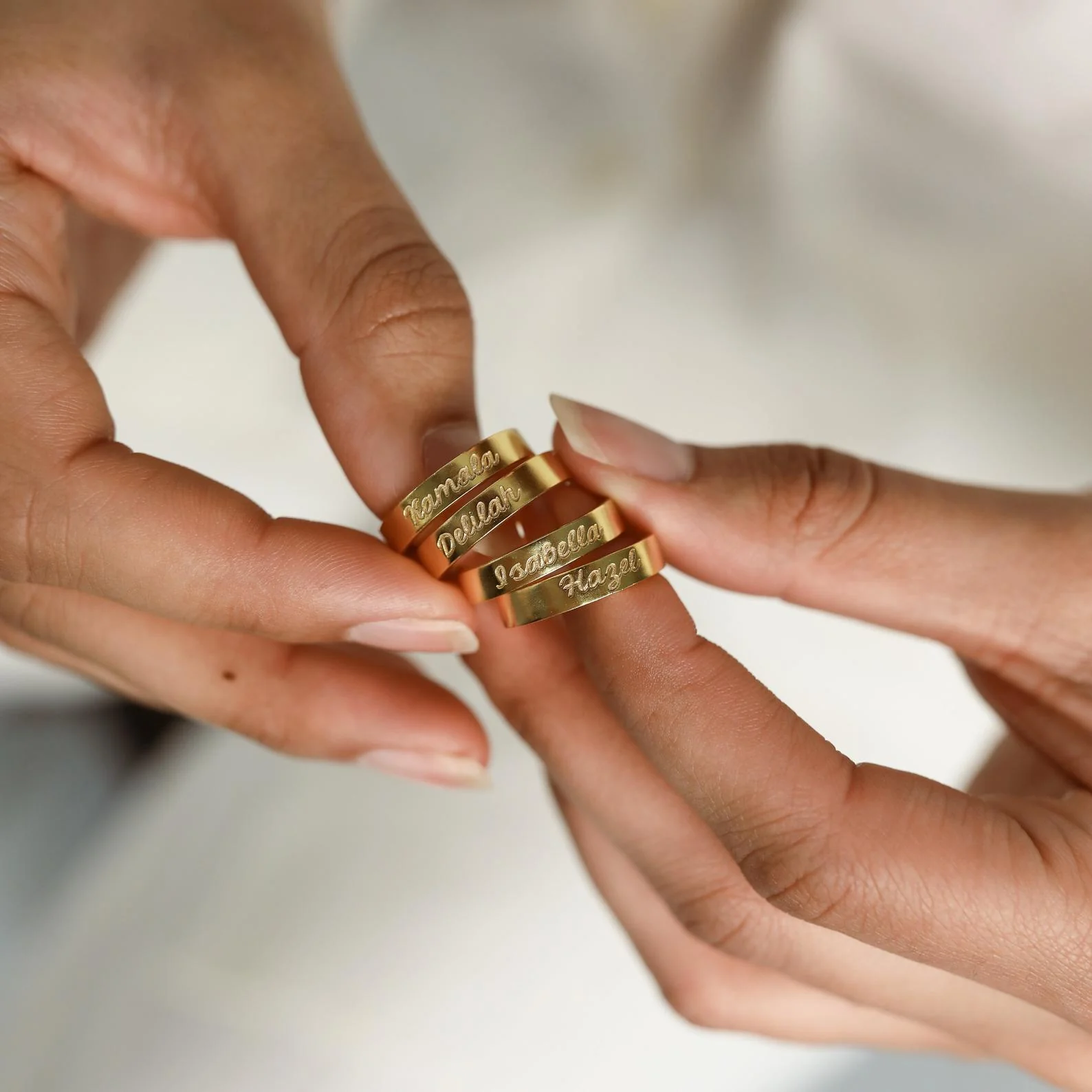 Ann Engraved Name Ring - Image 4