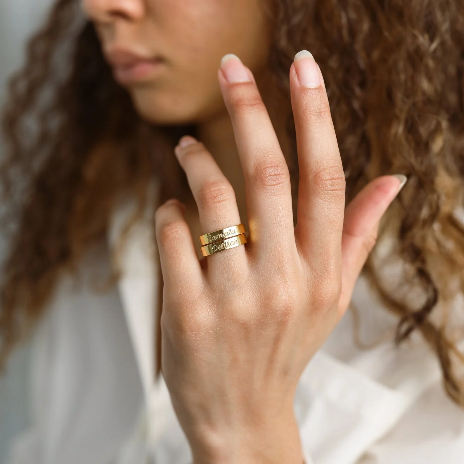Ann Engraved Name Ring - Image 5