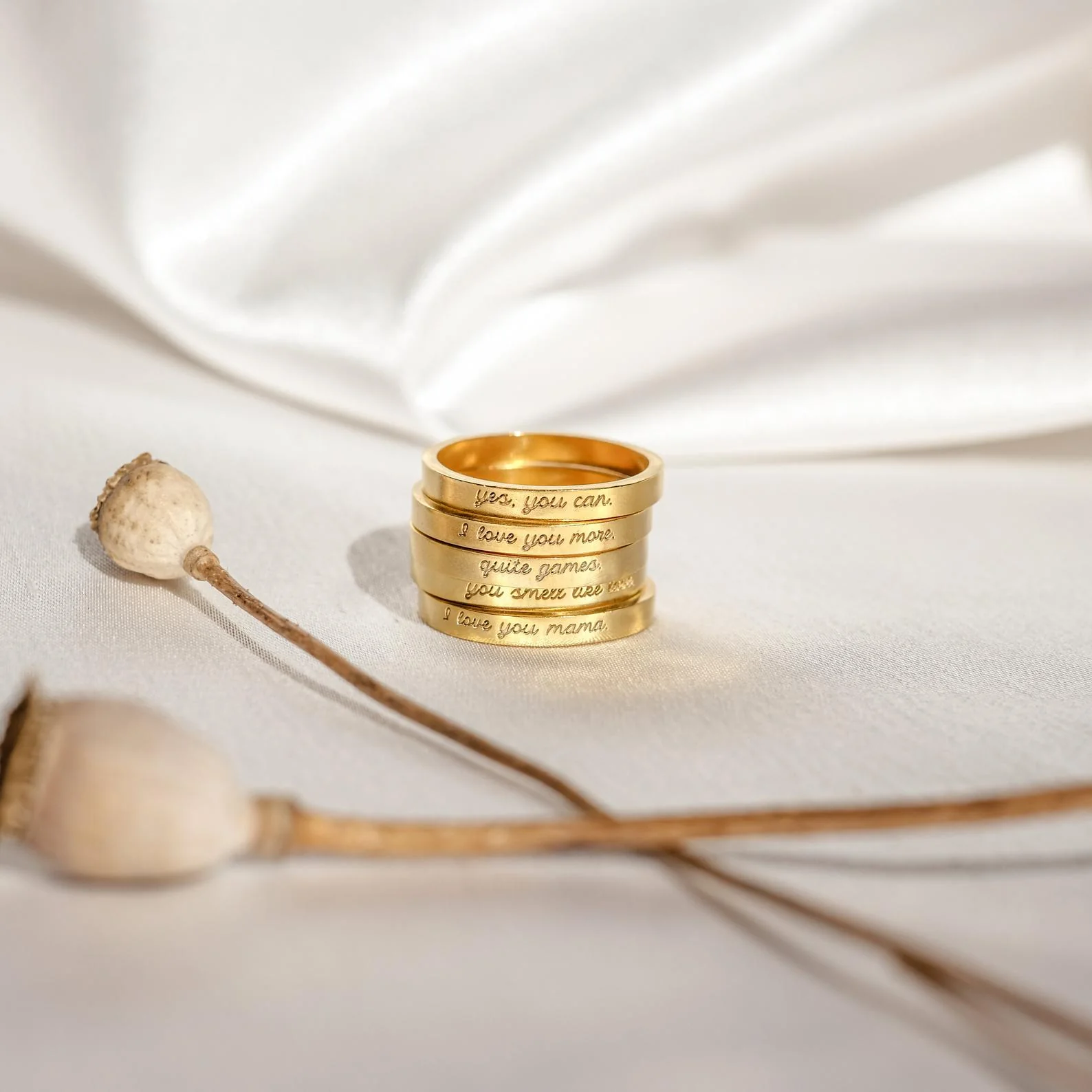 Ann Thin Message Ring - Image 8