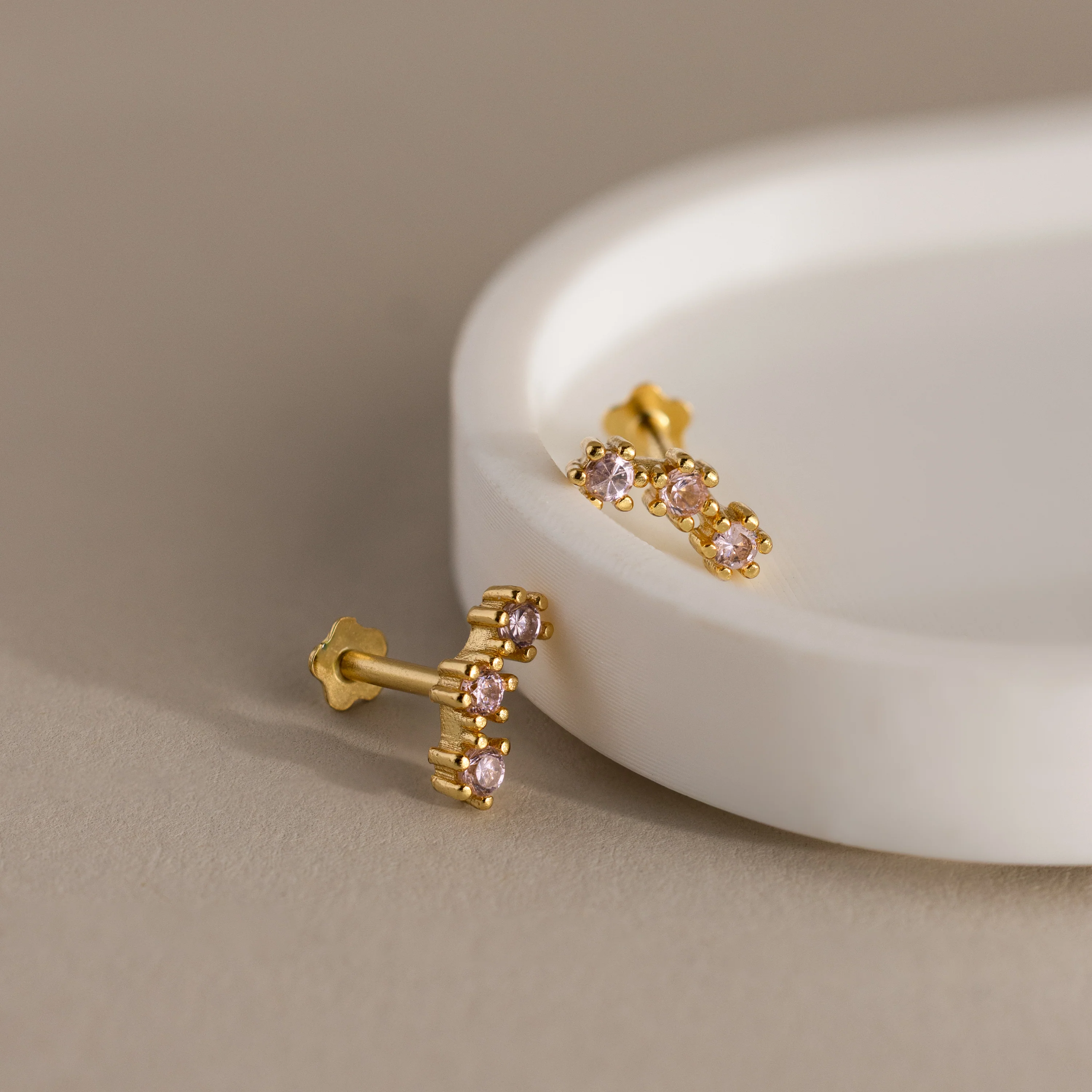 Aquamarine Cluster Flatback Studs - Image 3