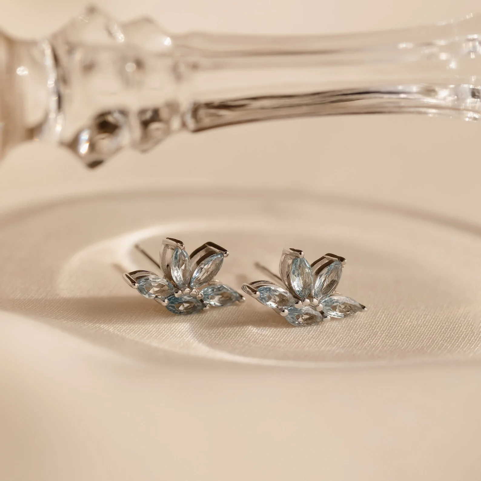 Aquamarine Marquise Studs - Image 3