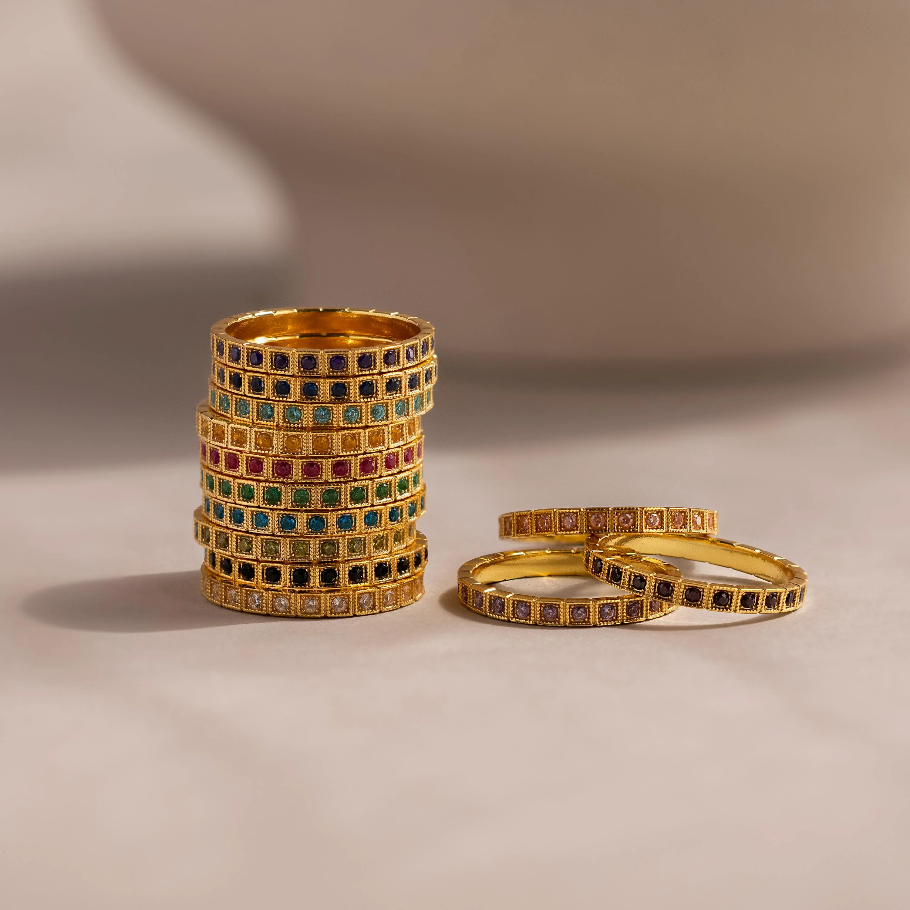 Art Deco Birthstone Eternity Ring - Image 15