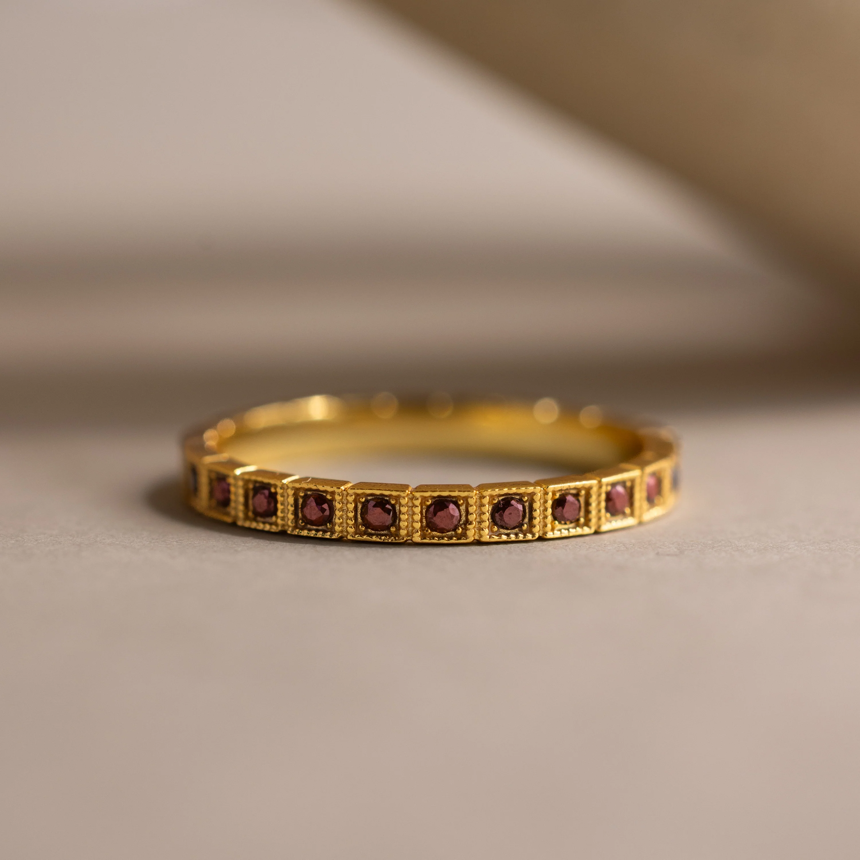 Art Deco Birthstone Eternity Ring - Image 2