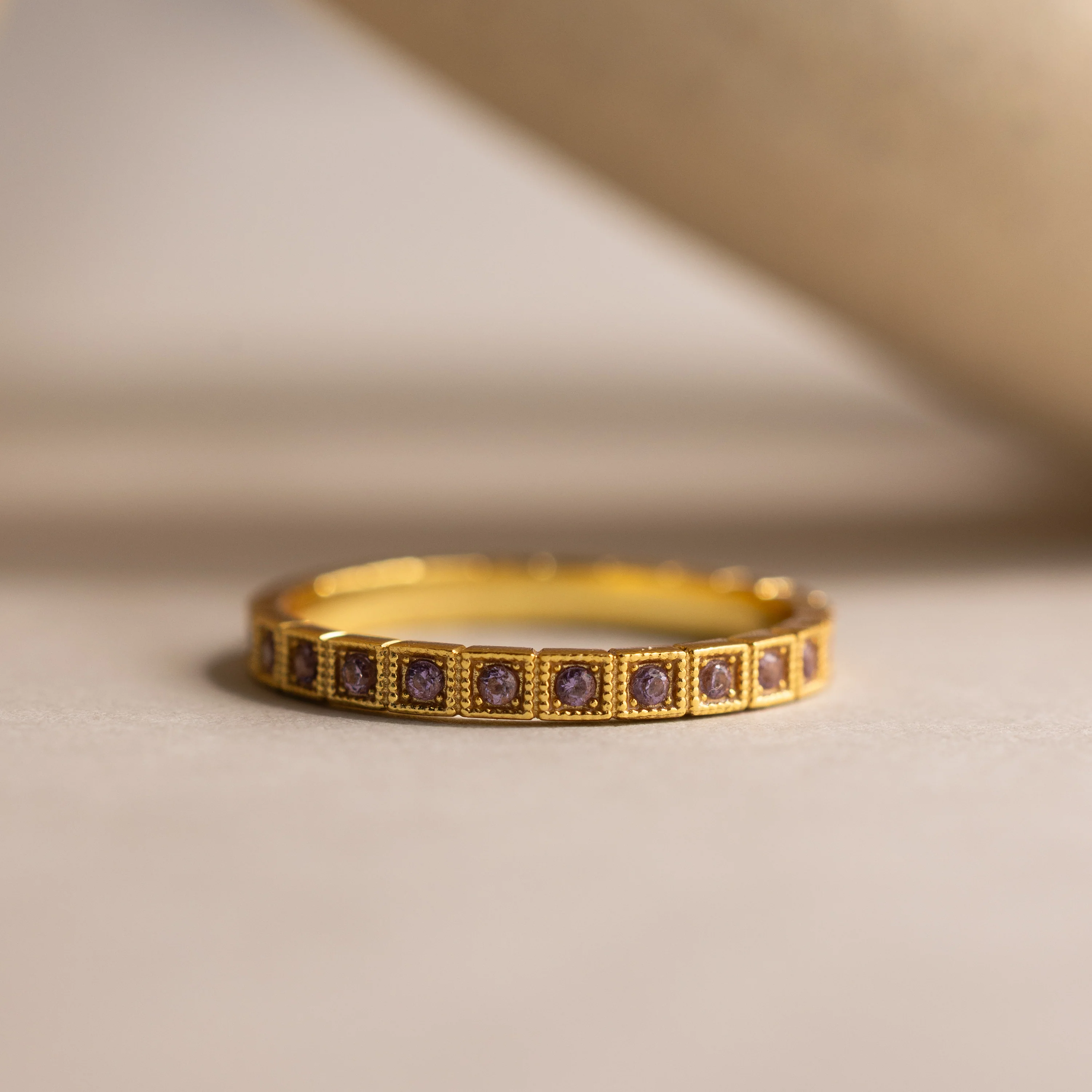 Art Deco Birthstone Eternity Ring - Image 5
