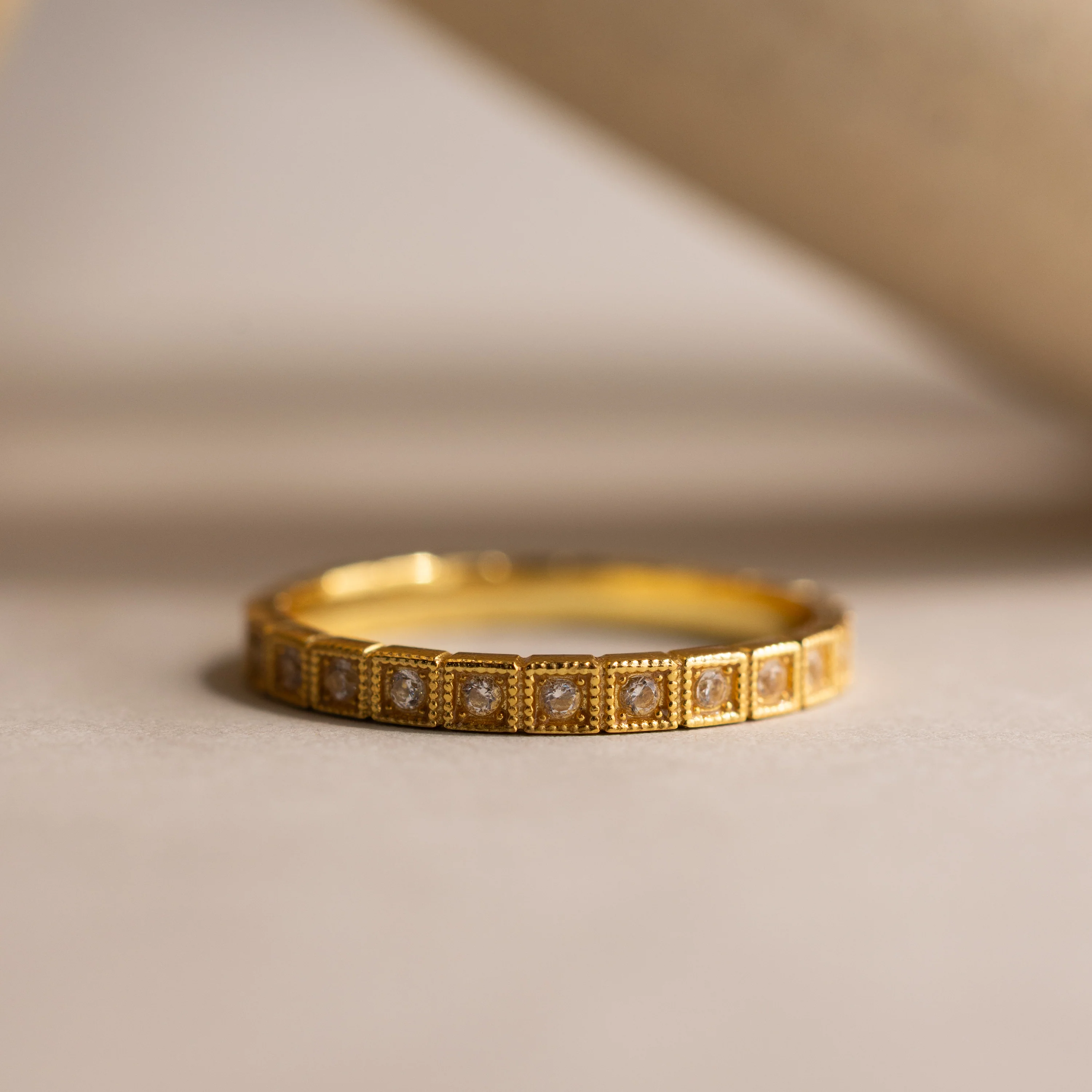 Art Deco Birthstone Eternity Ring - Image 6