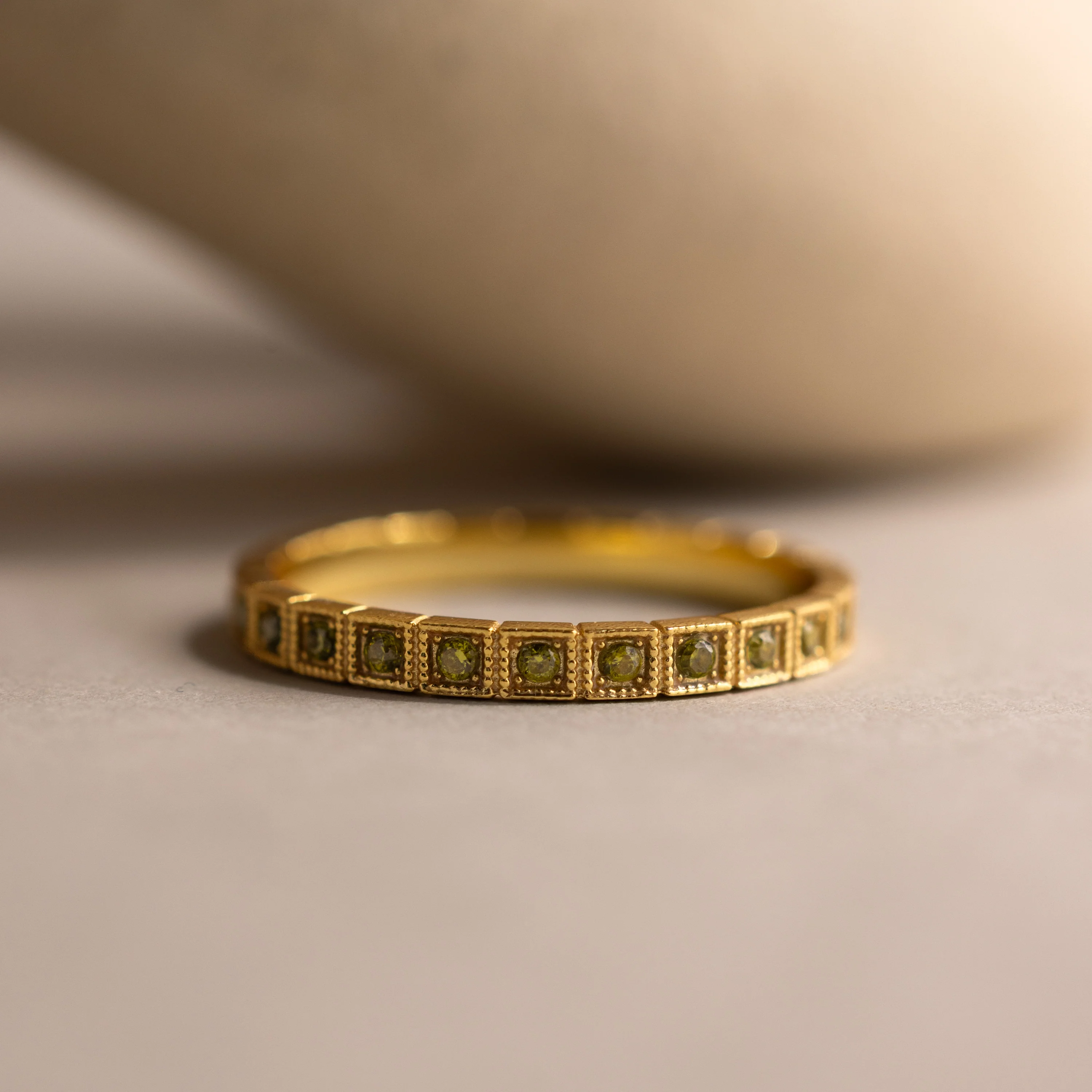 Art Deco Birthstone Eternity Ring - Image 7