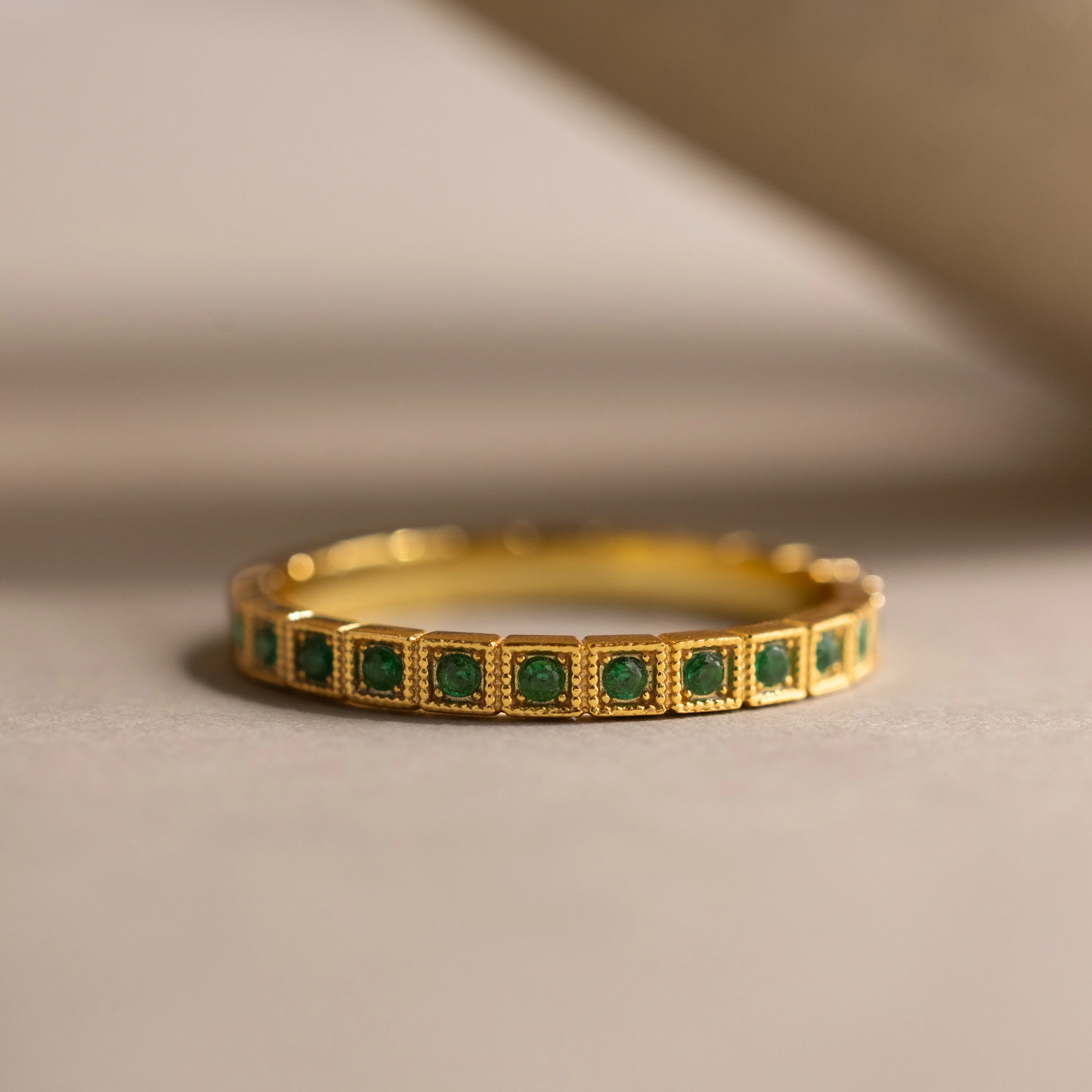 Art Deco Birthstone Eternity Ring - Image 8