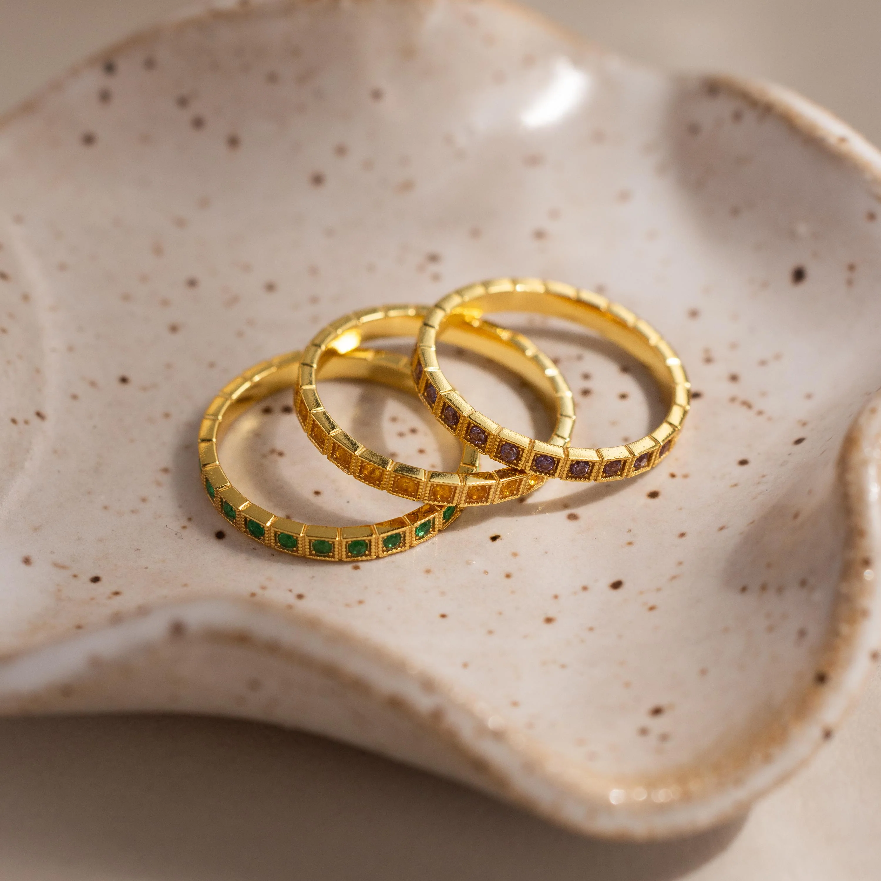 Art Deco Birthstone Eternity Ring - Image 9