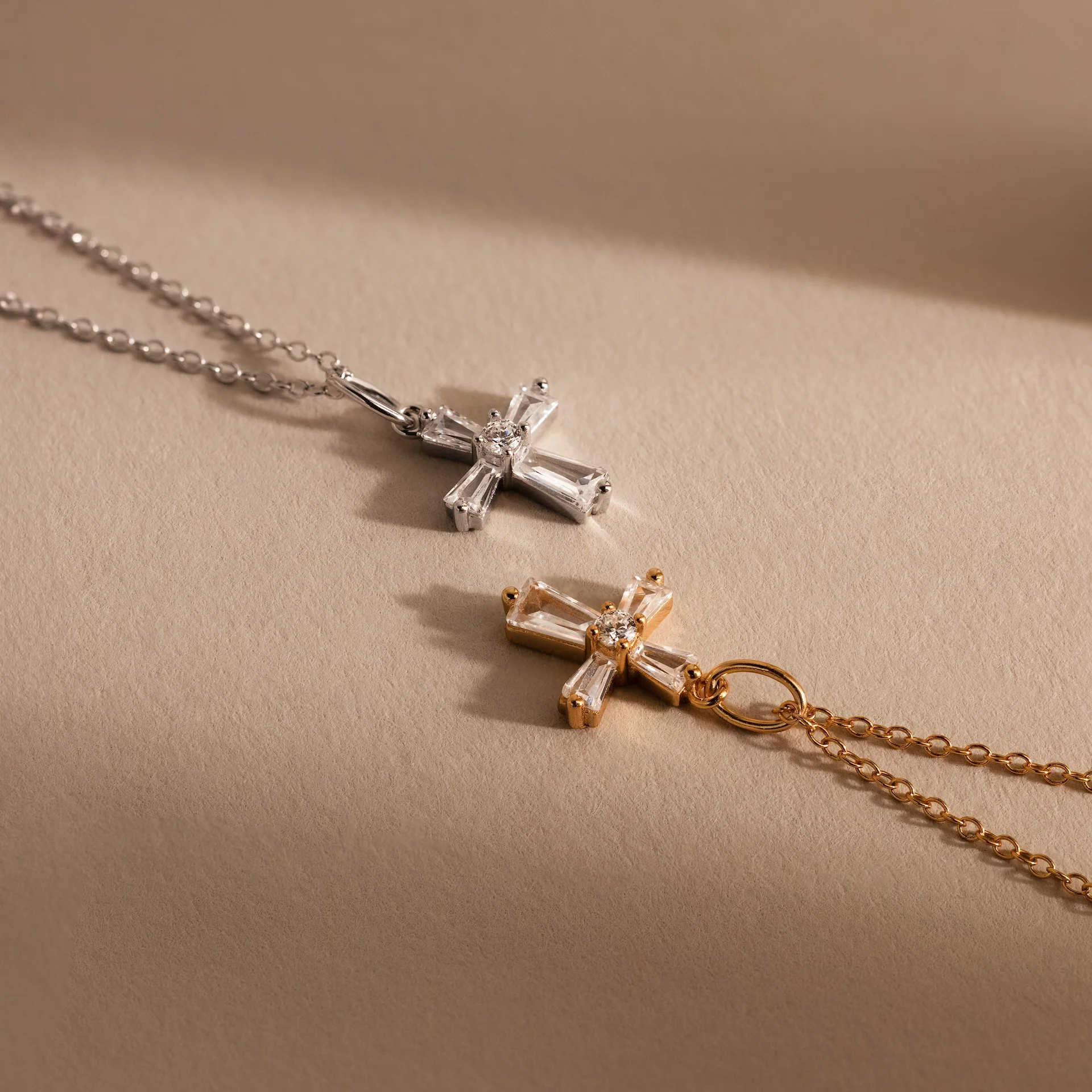 Art Deco Cross Necklace - Image 6