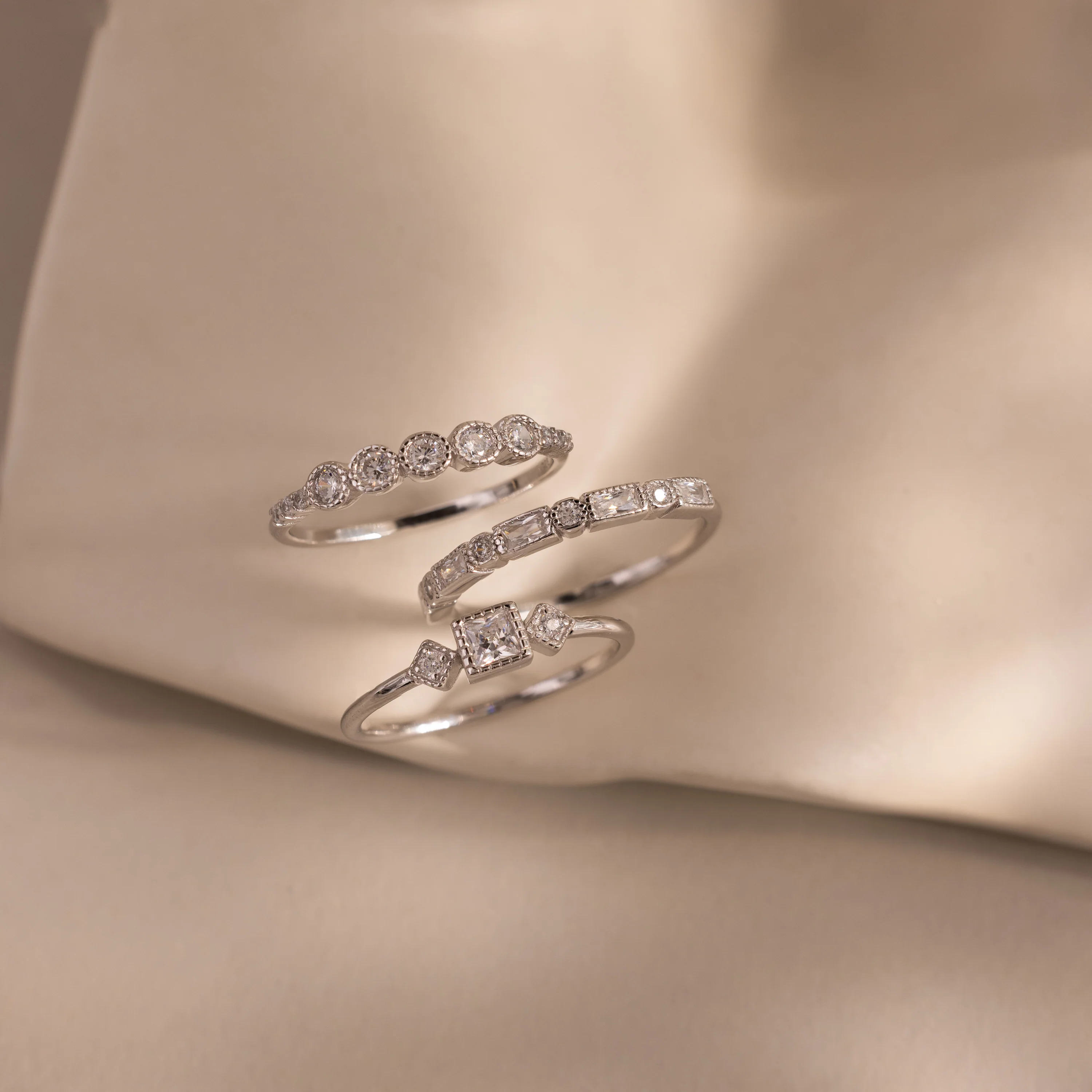 Art Deco Diamond Ring Set - Image 2
