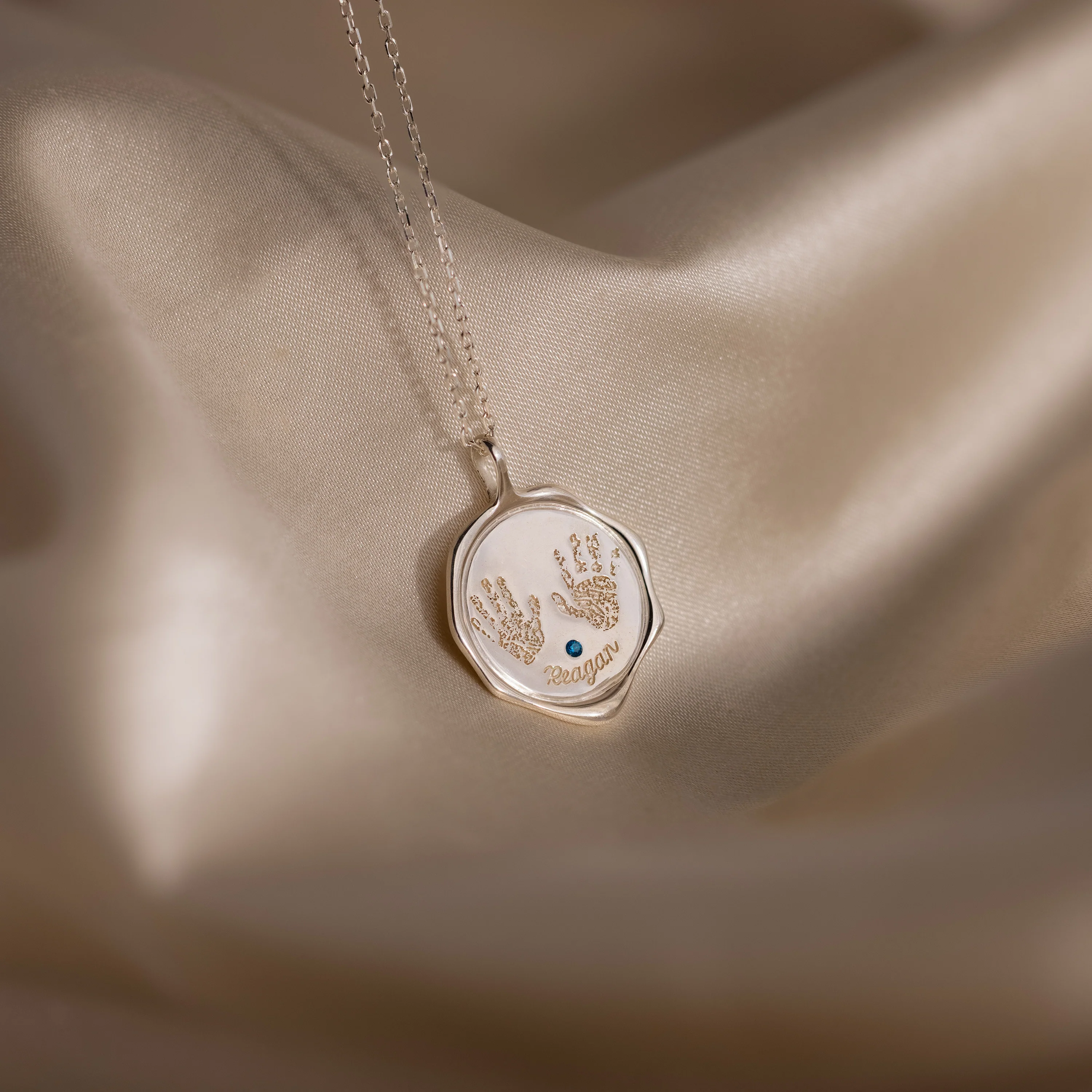 Baby Hand & Footprint Necklace - Image 4