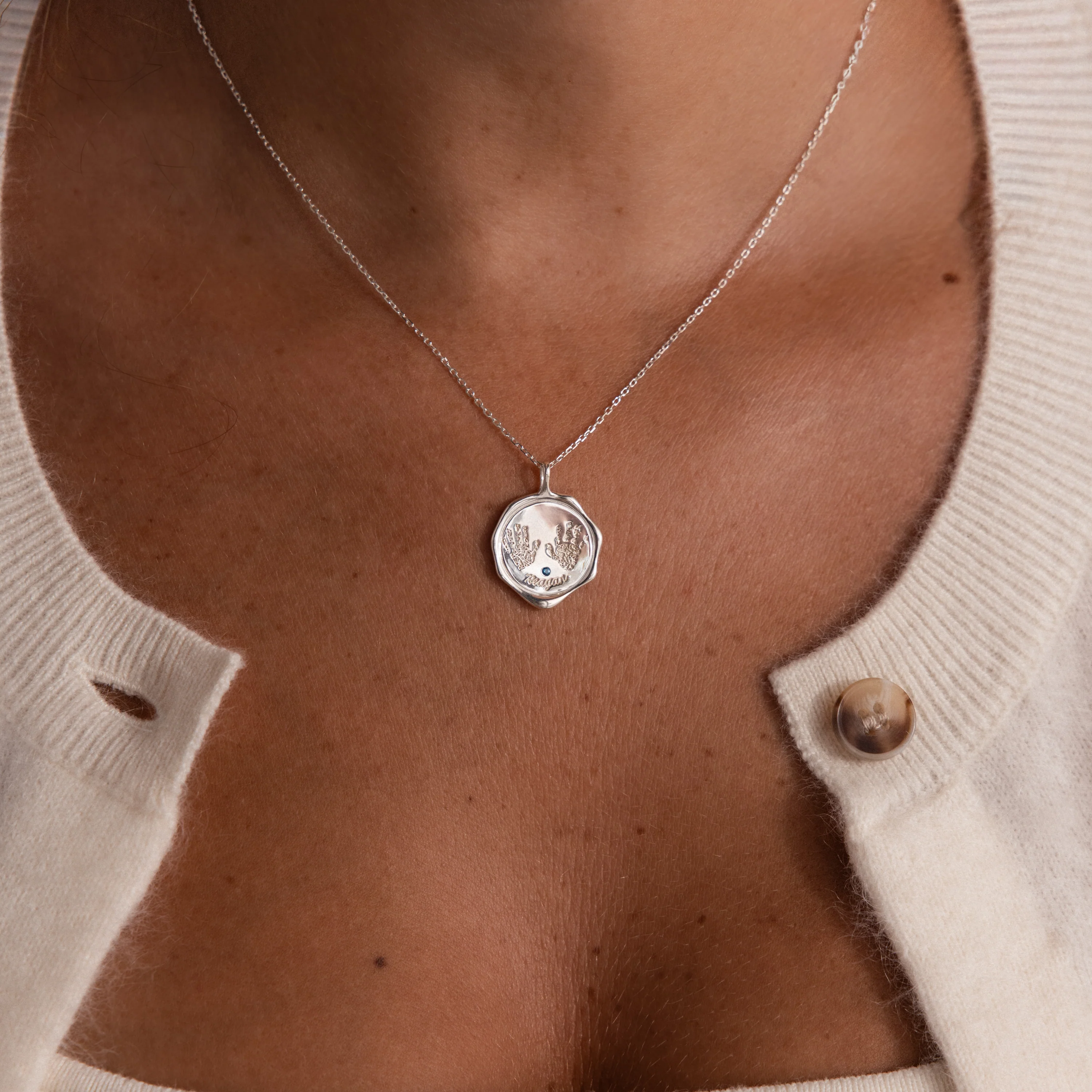 Baby Hand & Footprint Necklace - Image 5