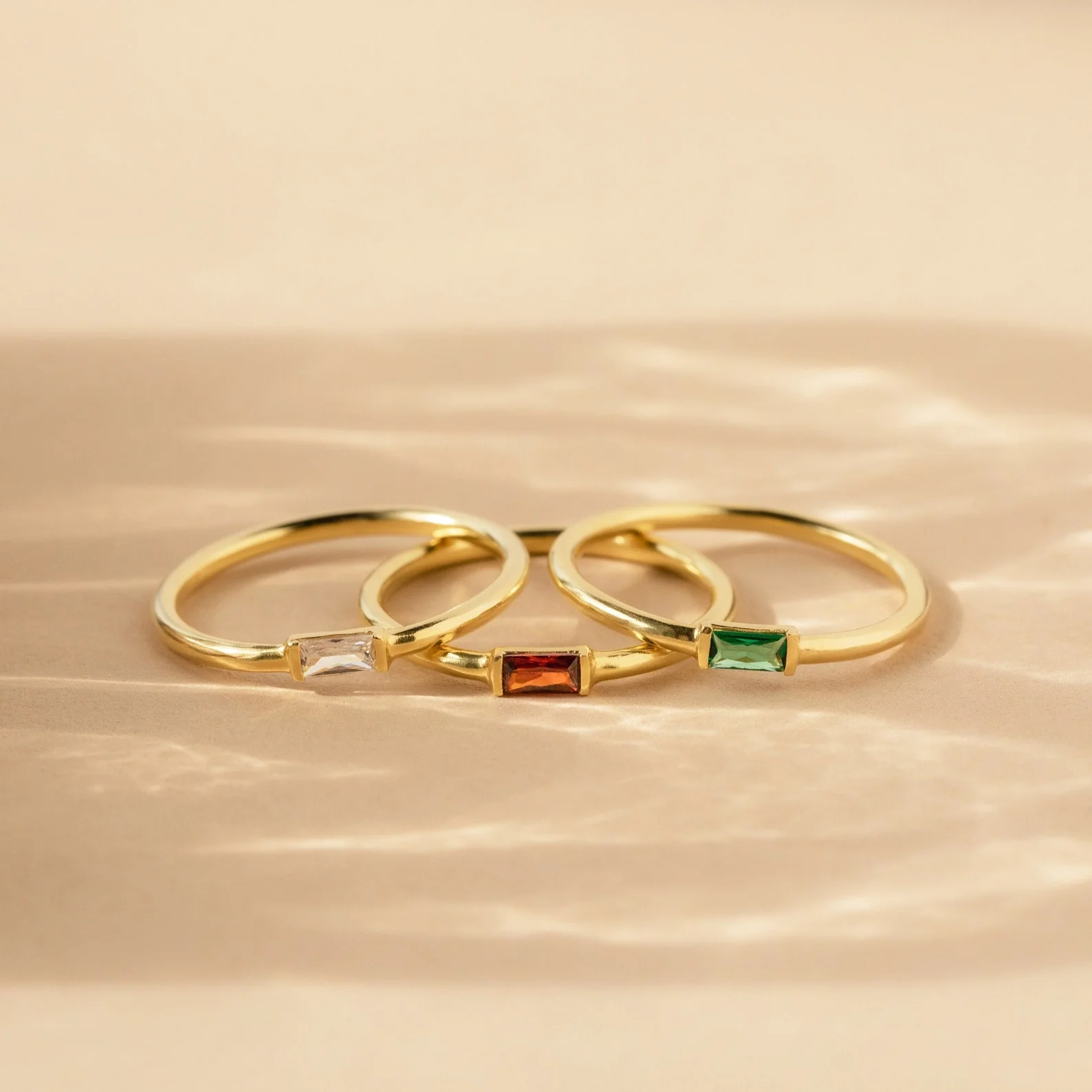 Baguette Birthstone Ring - Image 7