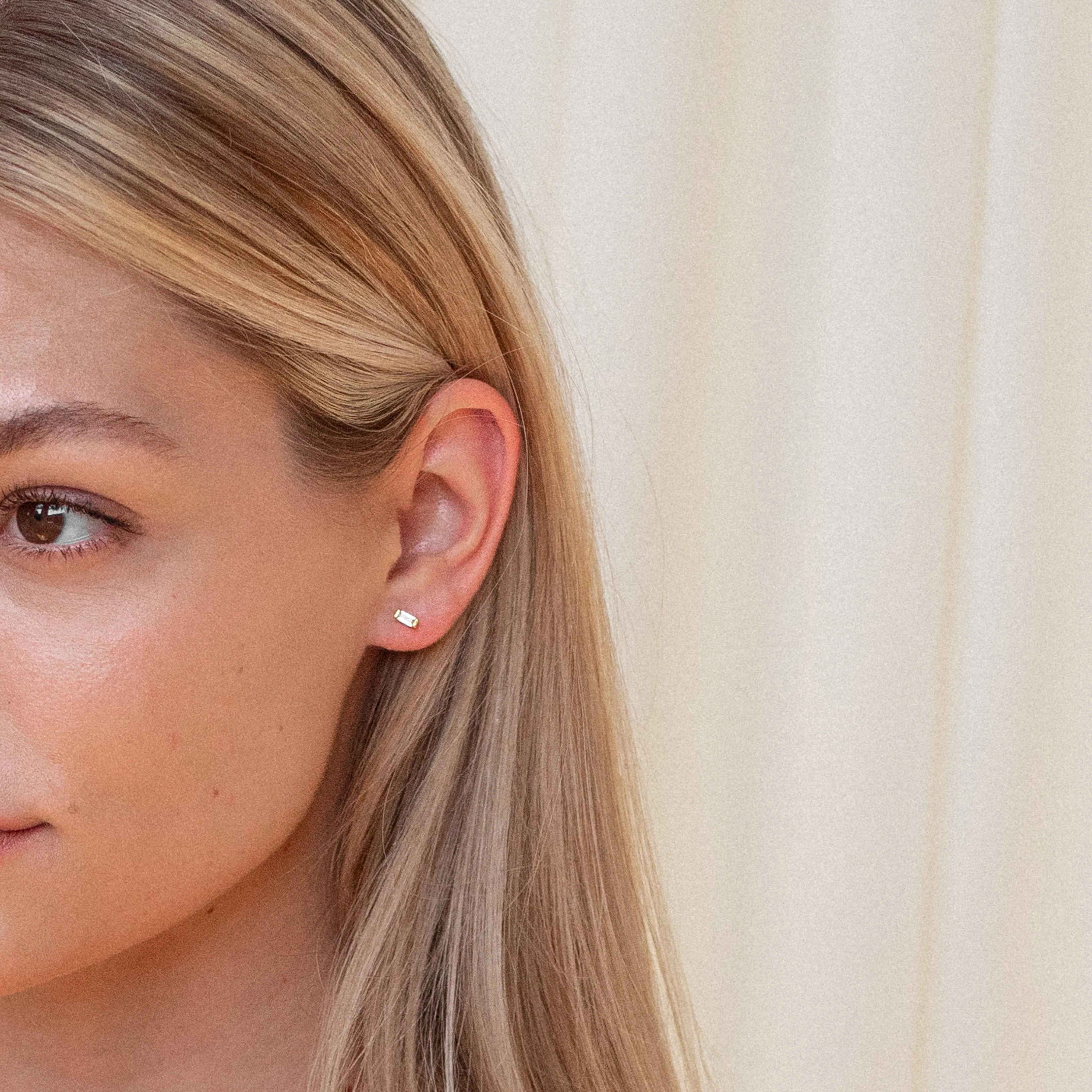 Baguette Diamond Studs - Image 5