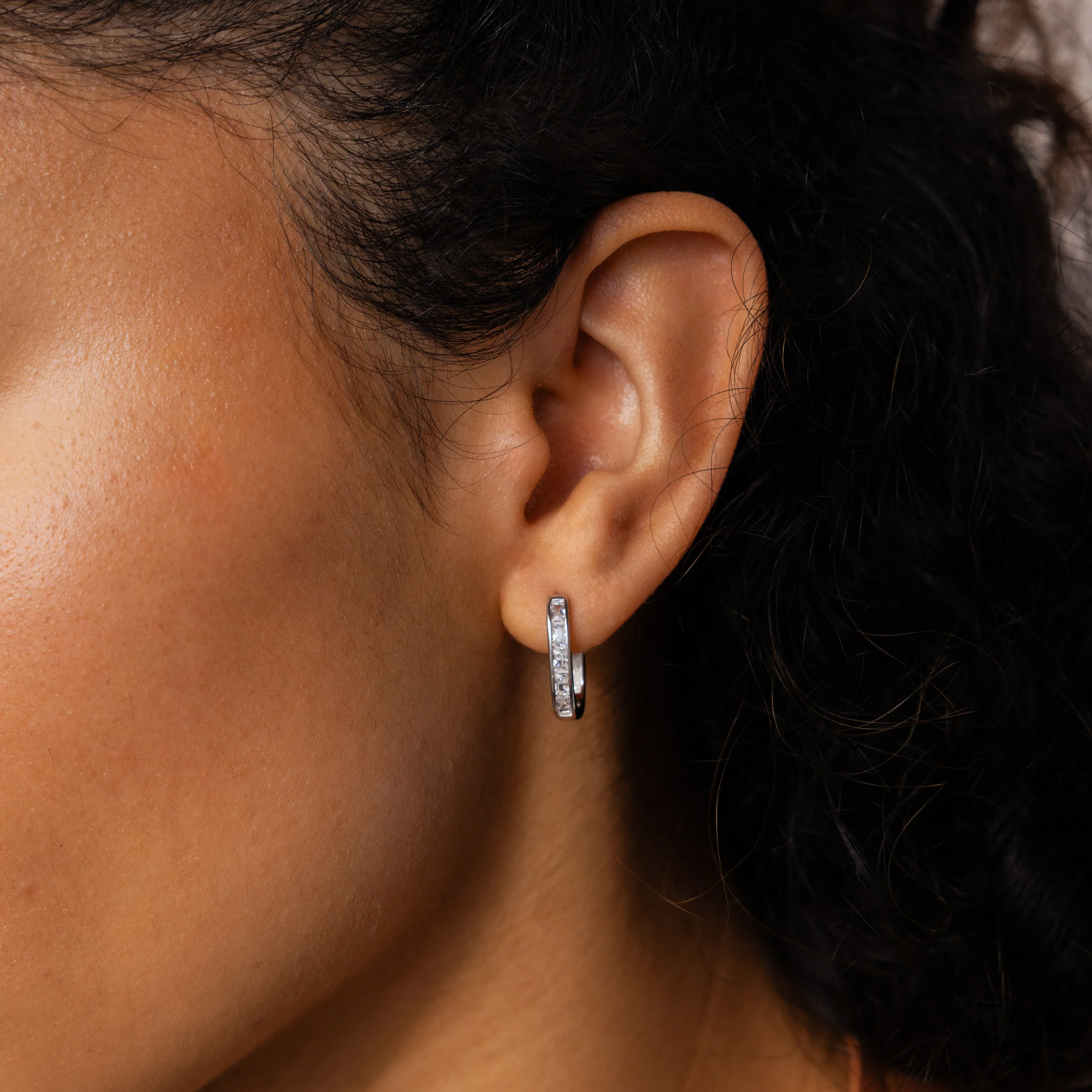 Baguette Link Hoops - Image 8