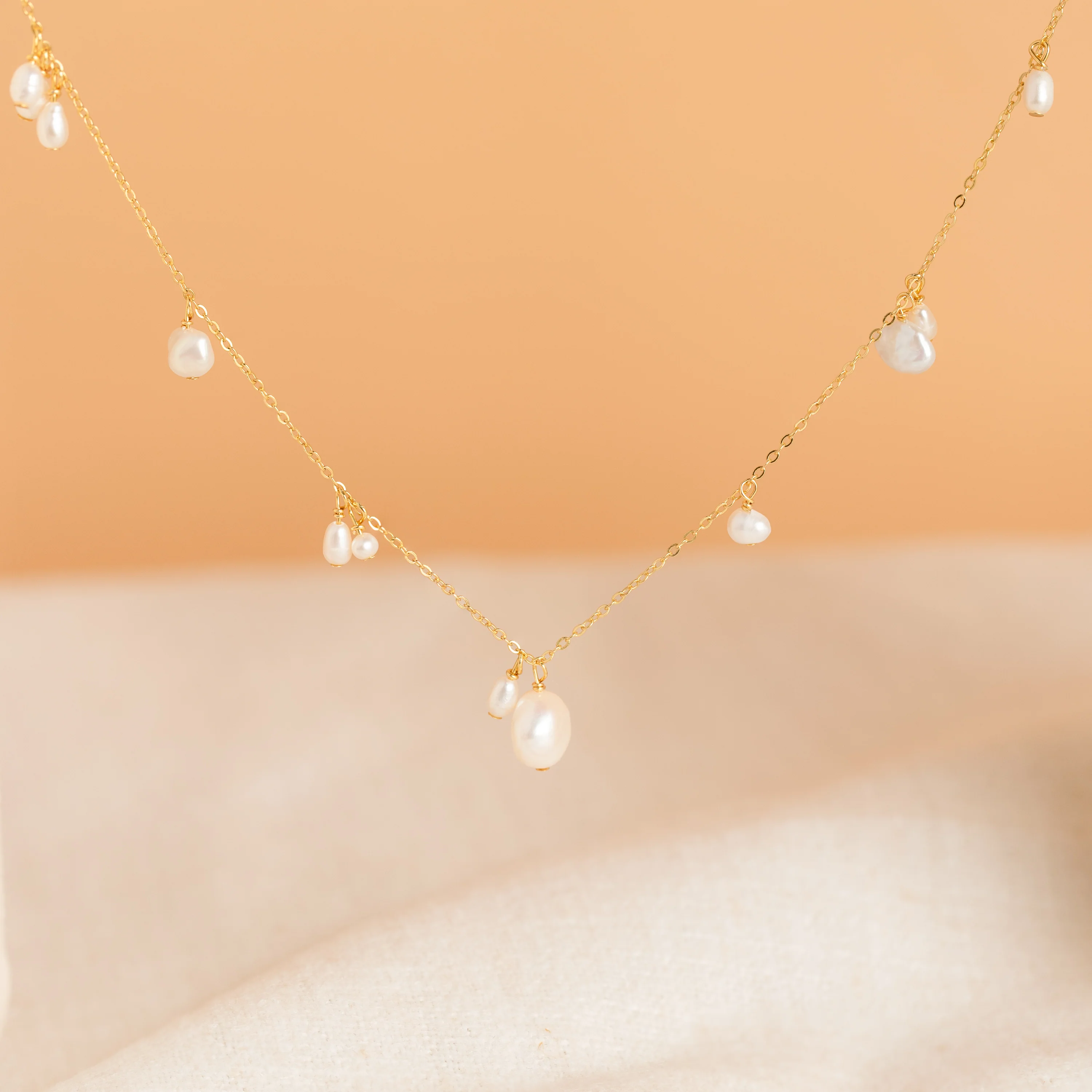 Baroque Pearl Station Necklace - Image 8