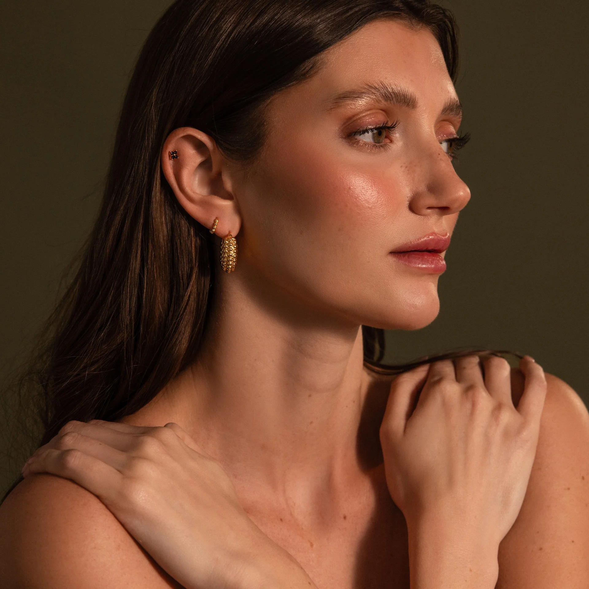 Beaded Dome Hoops - Image 7