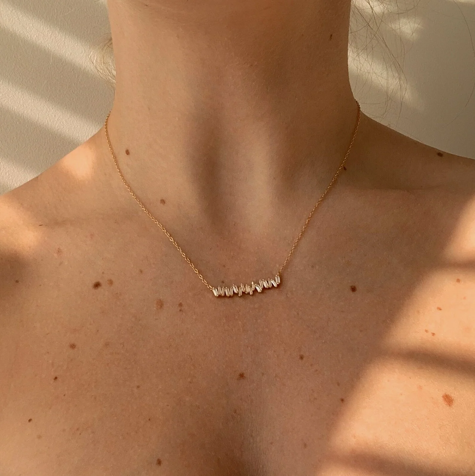 Bethany Baguette Bar Necklace - Image 6
