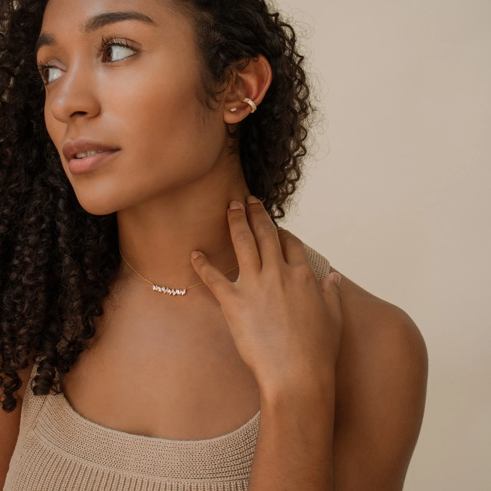 Bethany Baguette Bar Necklace - Image 7