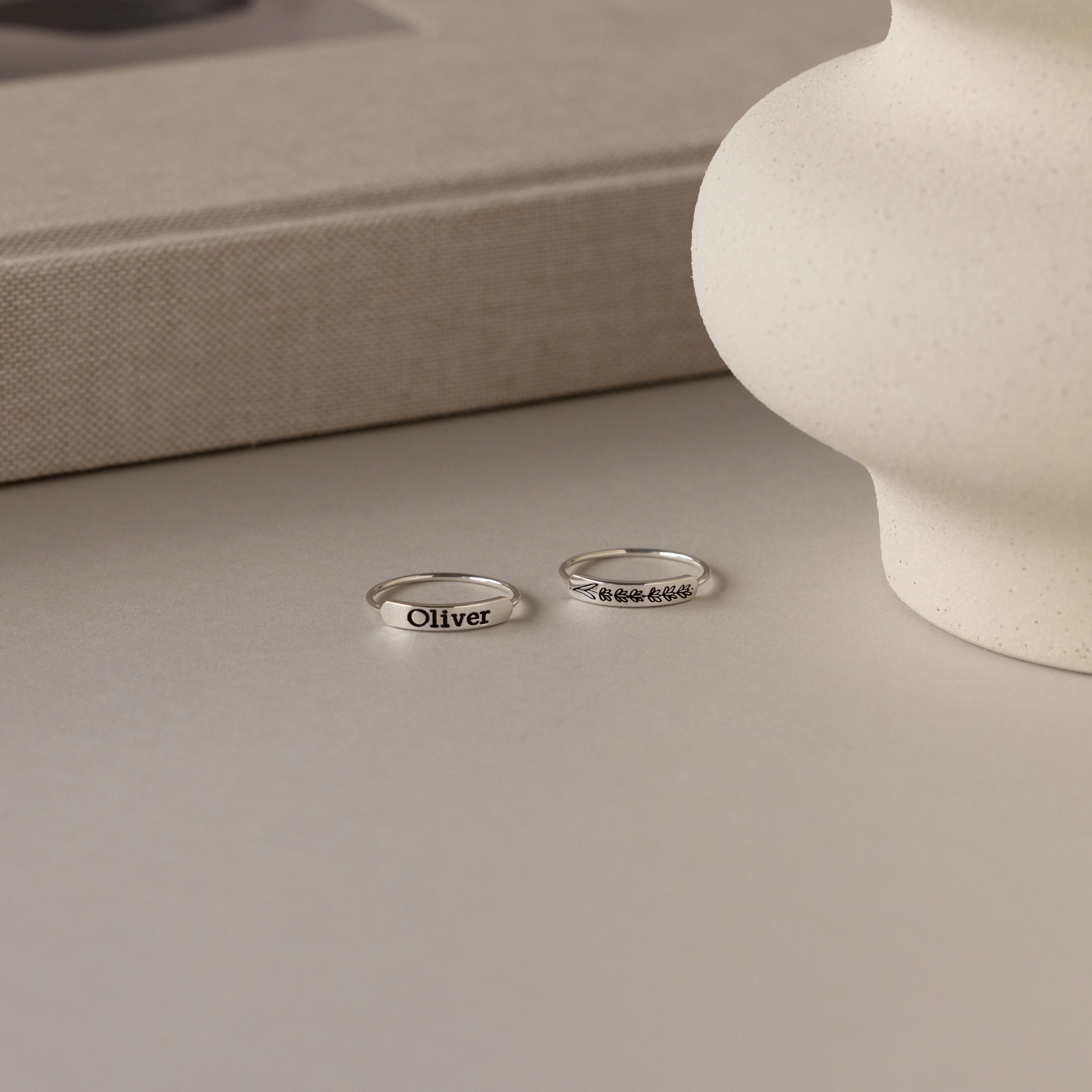 Birth Flower Bar Ring - Image 7