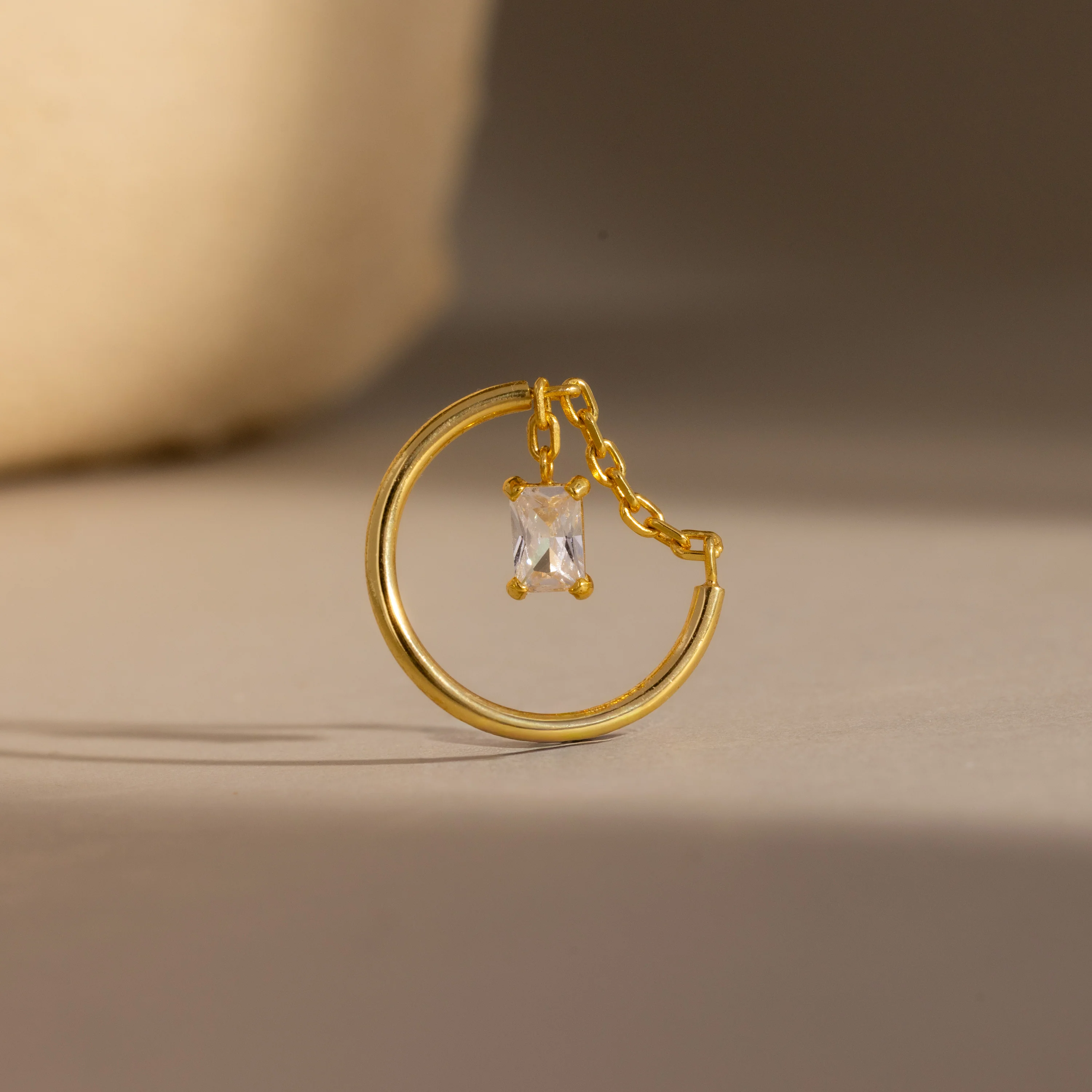 Birthstone Drop Chain Ring - Image 5