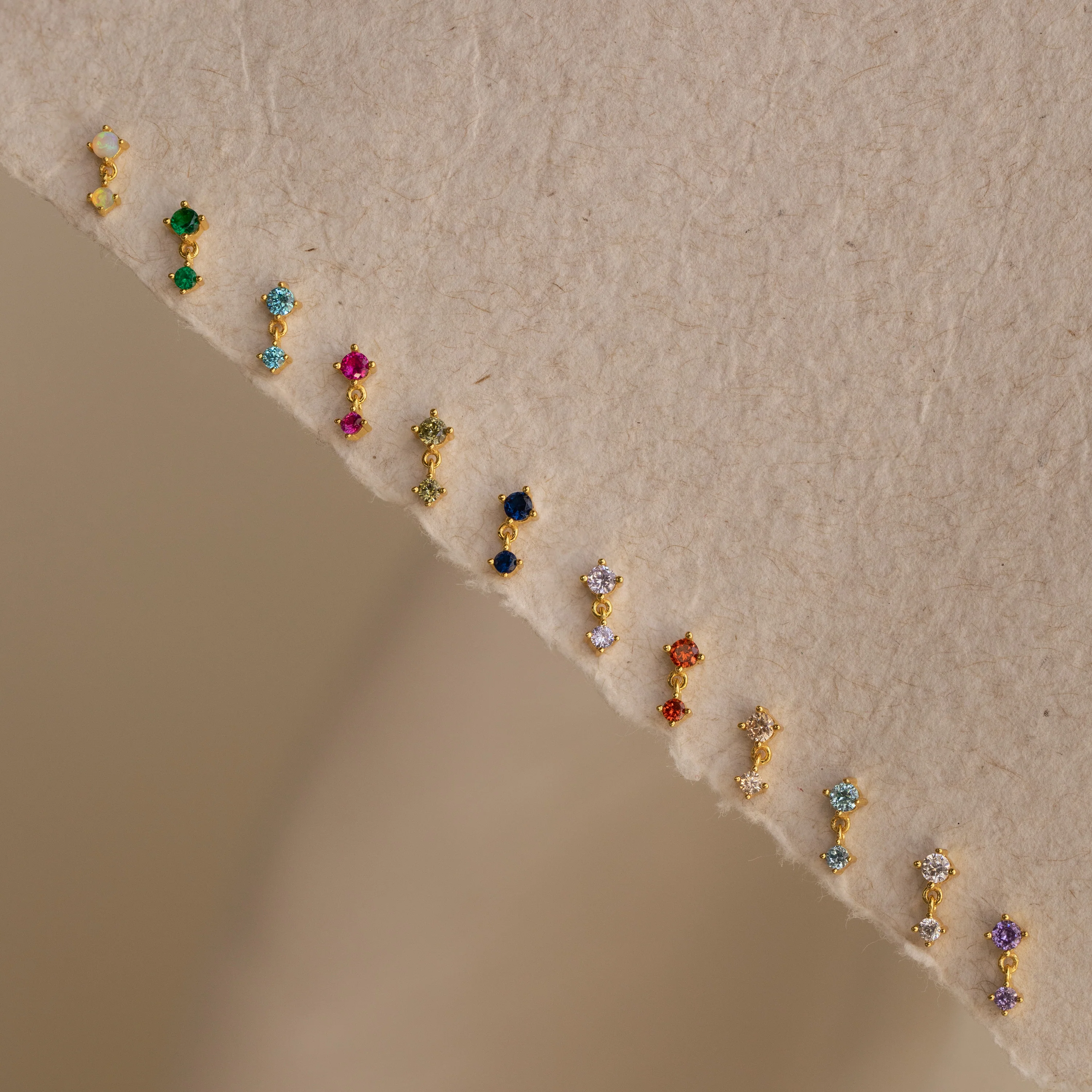 Birthstone Drop Studs - Image 2