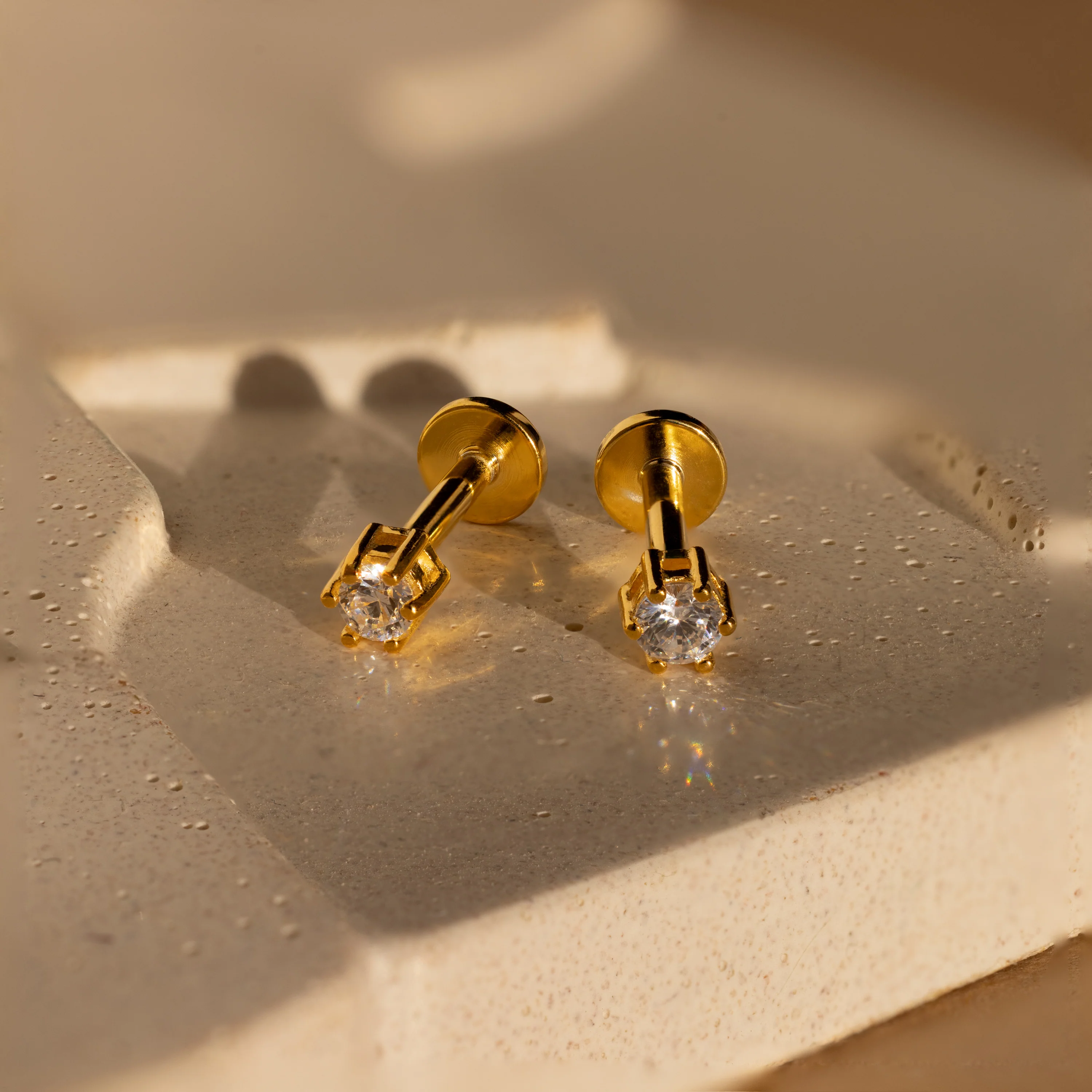 Diamond Flatback Studs