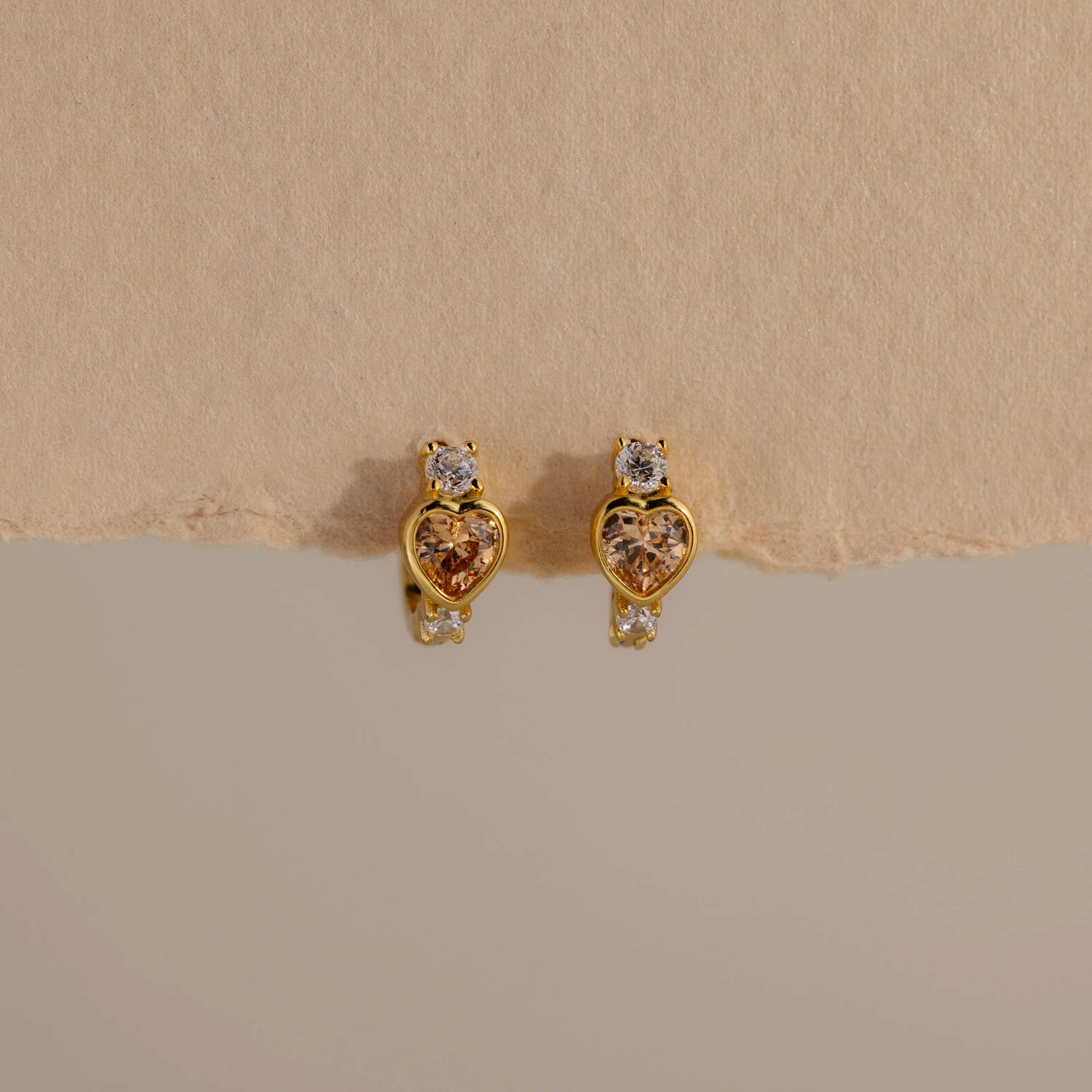 Garnet Heart Hoops - Image 6