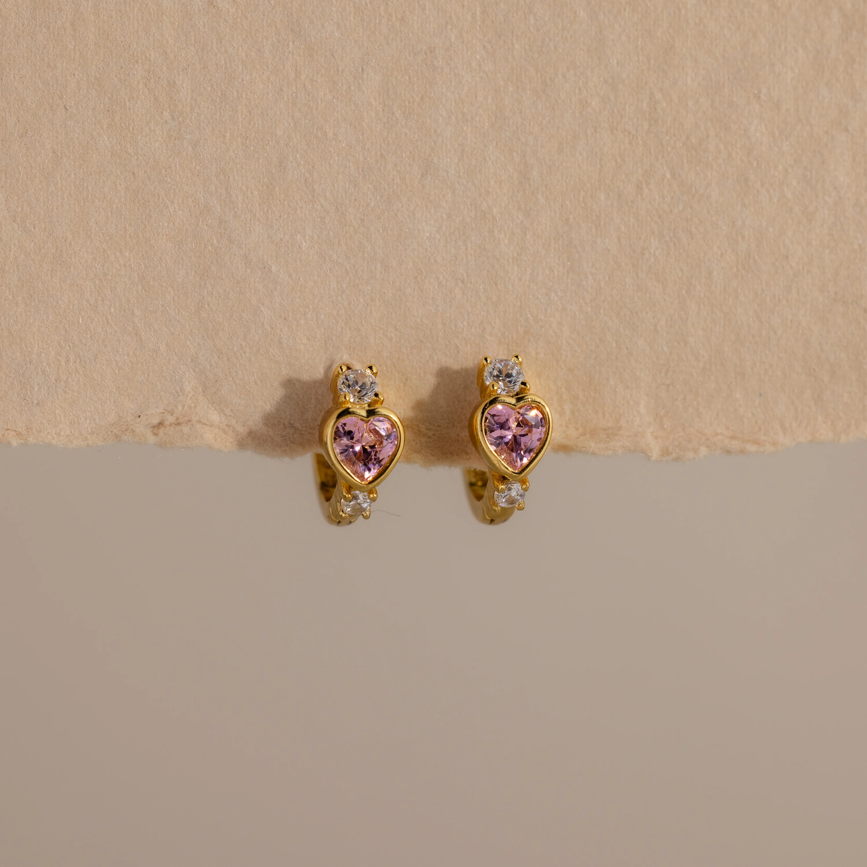 Topaz Heart Hoops