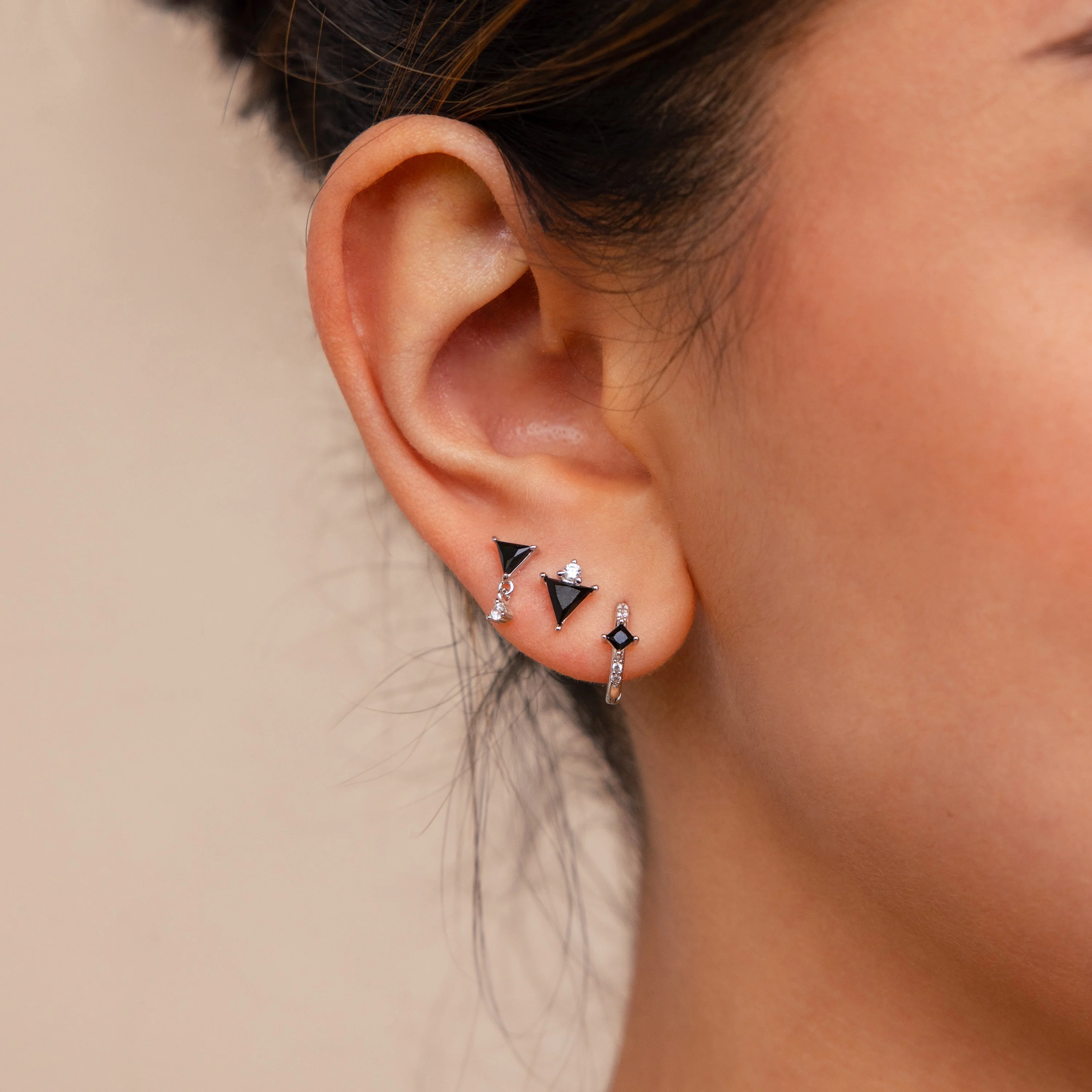 Black Art Deco Earrings Set - Image 4