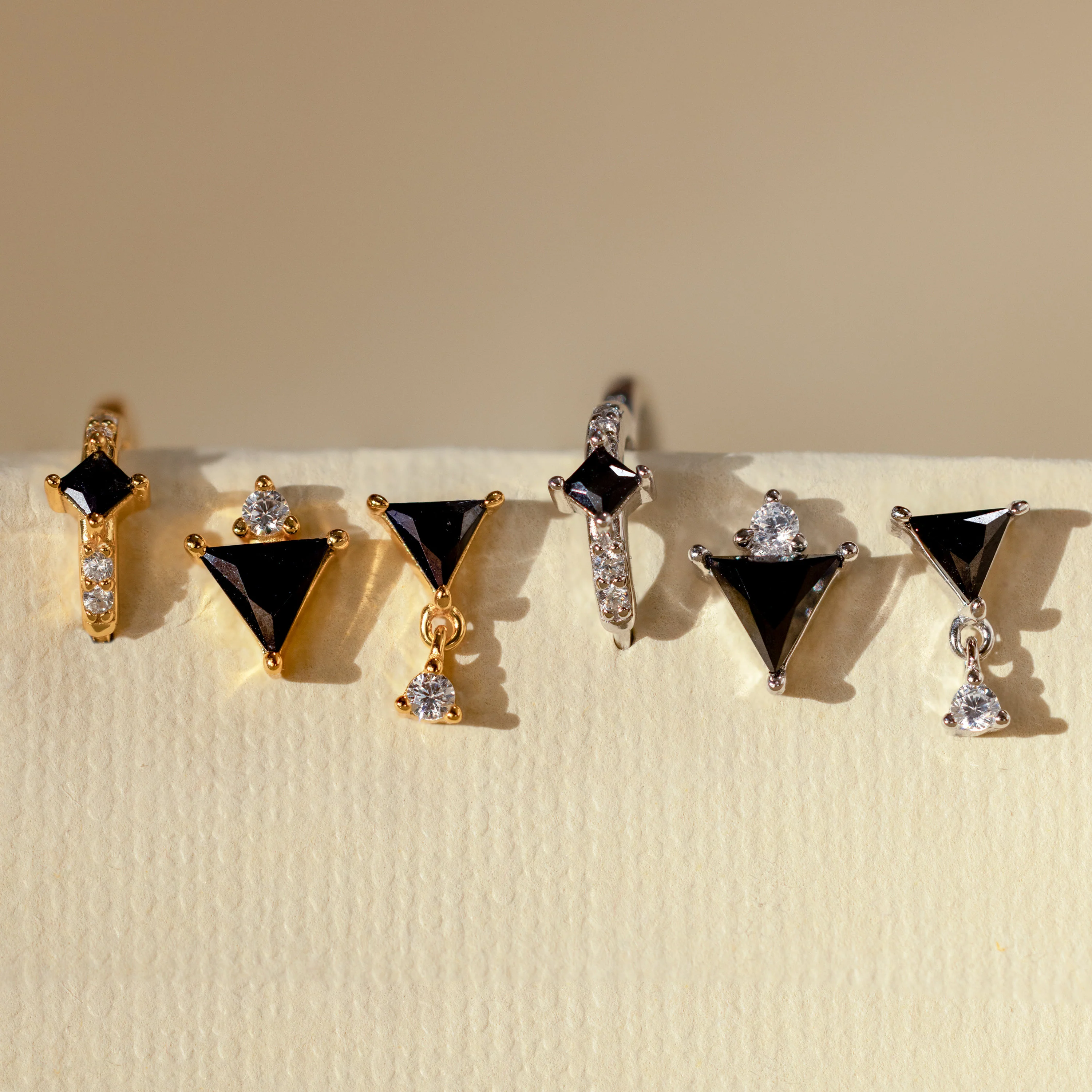 Black Art Deco Earrings Set - Image 5