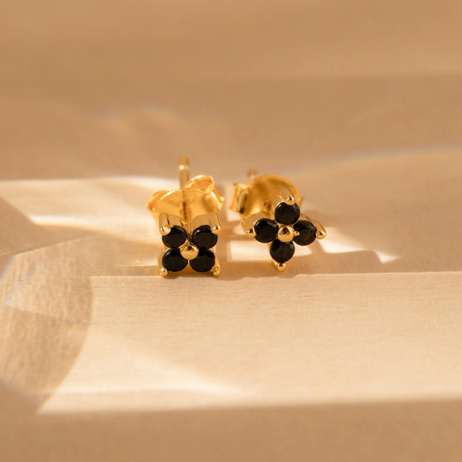 Black Flower Studs - Image 5