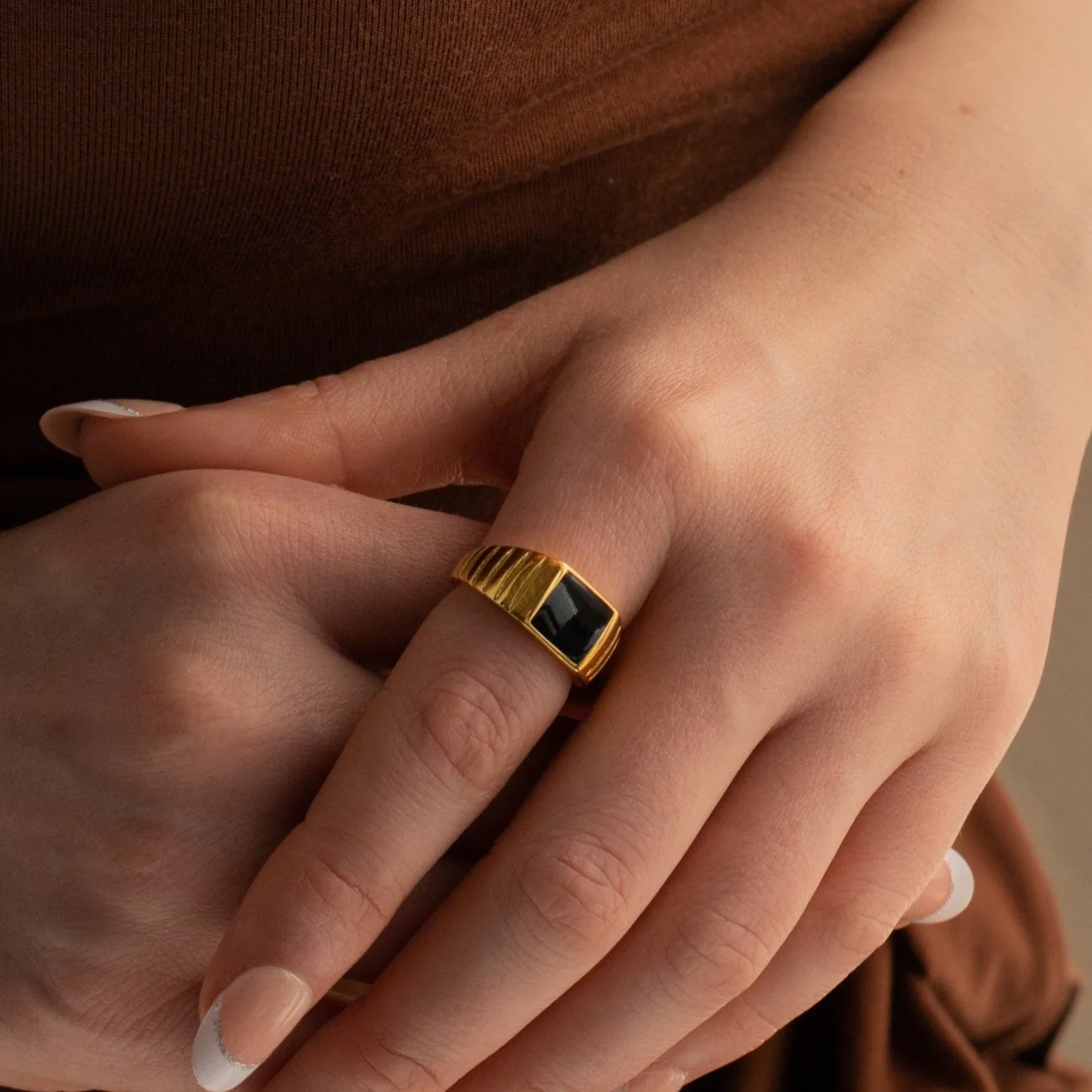 Black Signet Ring - Image 3