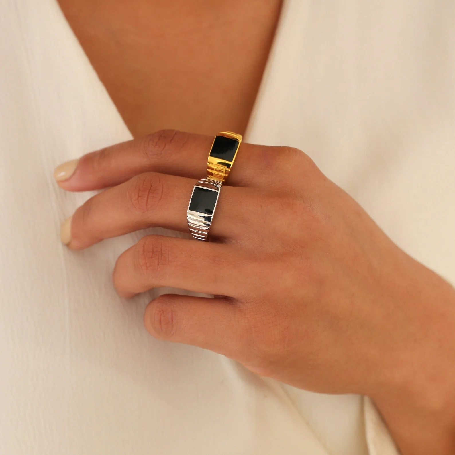 Black Signet Ring - Image 5