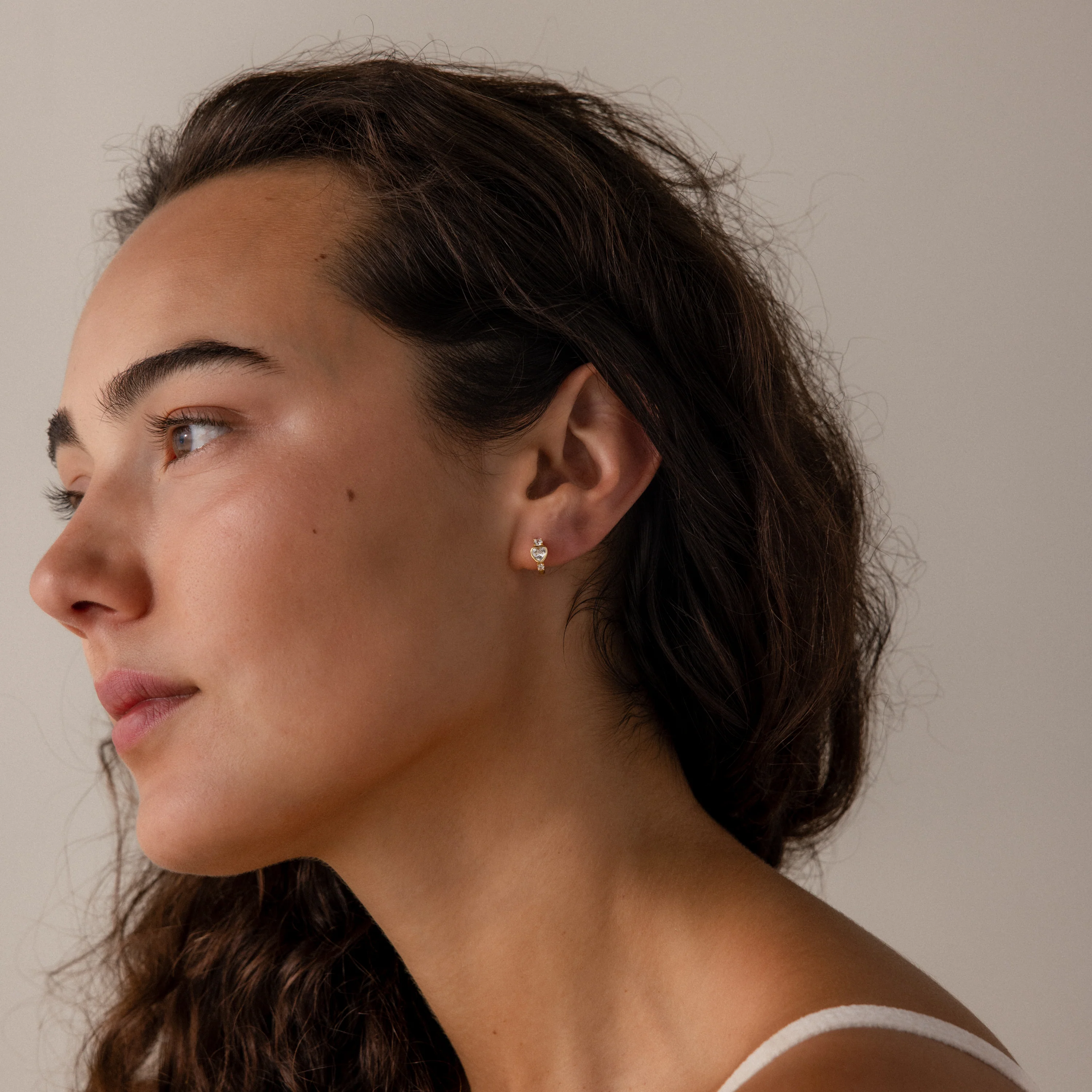 Garnet Heart Hoops - Image 4