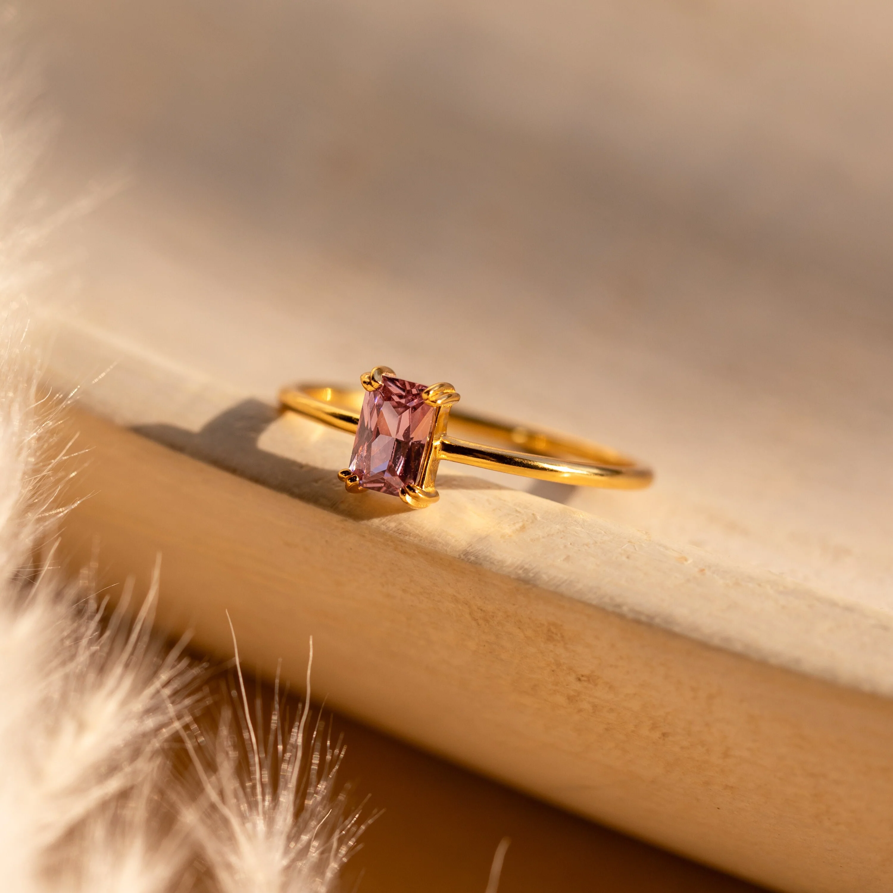 Blush Pink Emerald Ring - Image 3
