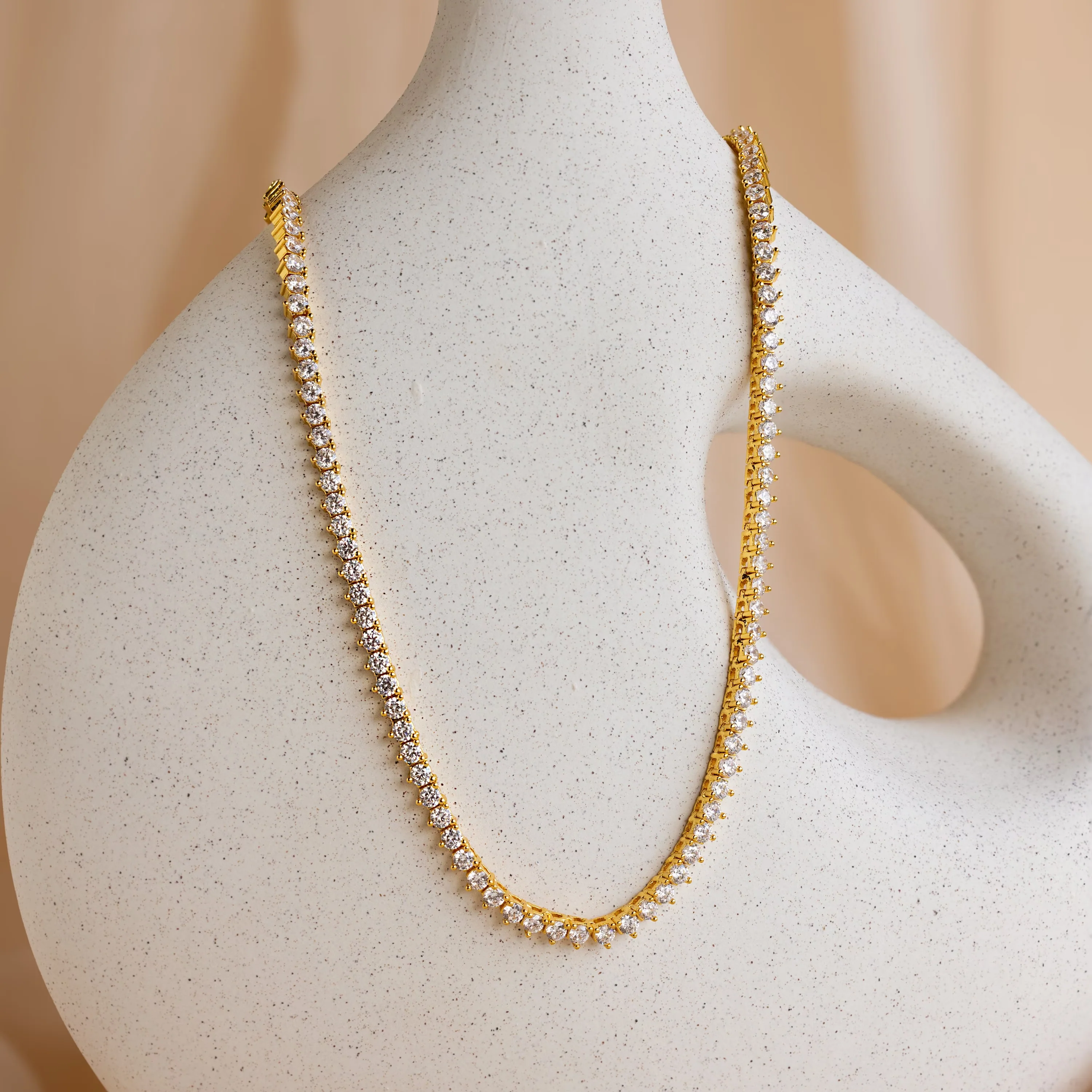 3 Prong Tennis Necklace - Image 5