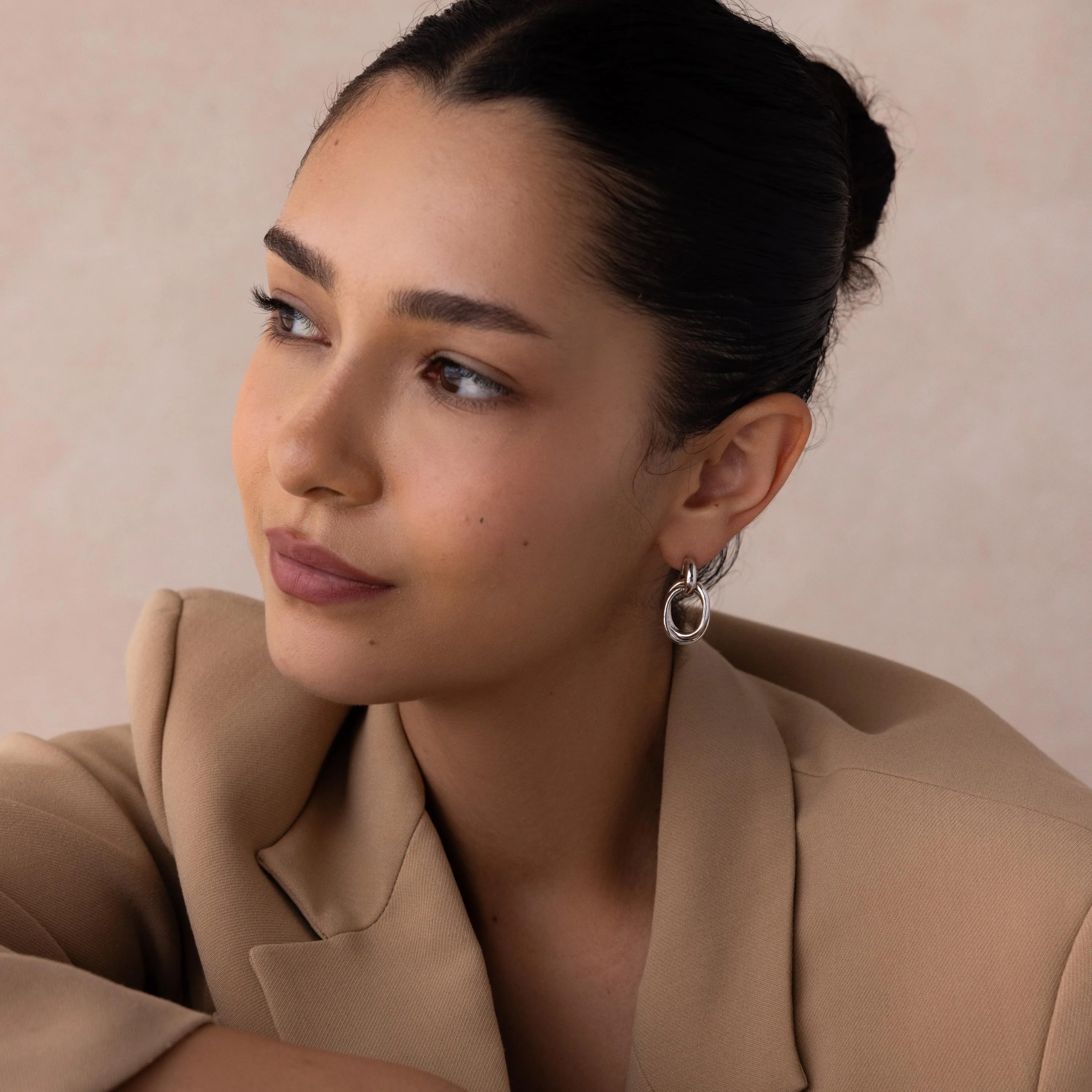 Bold Duo Knot Earrings - Image 4