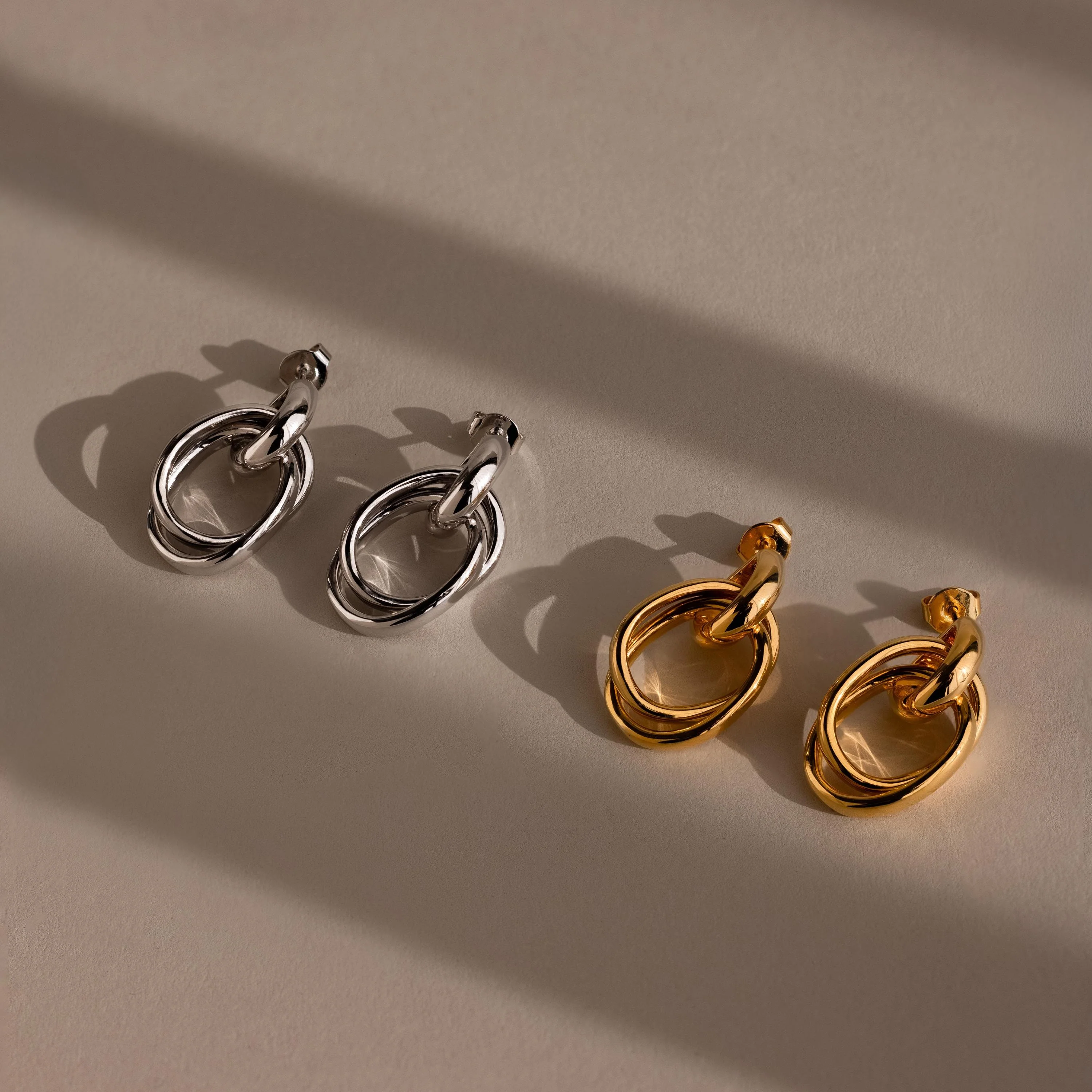 Bold Duo Knot Earrings - Image 7